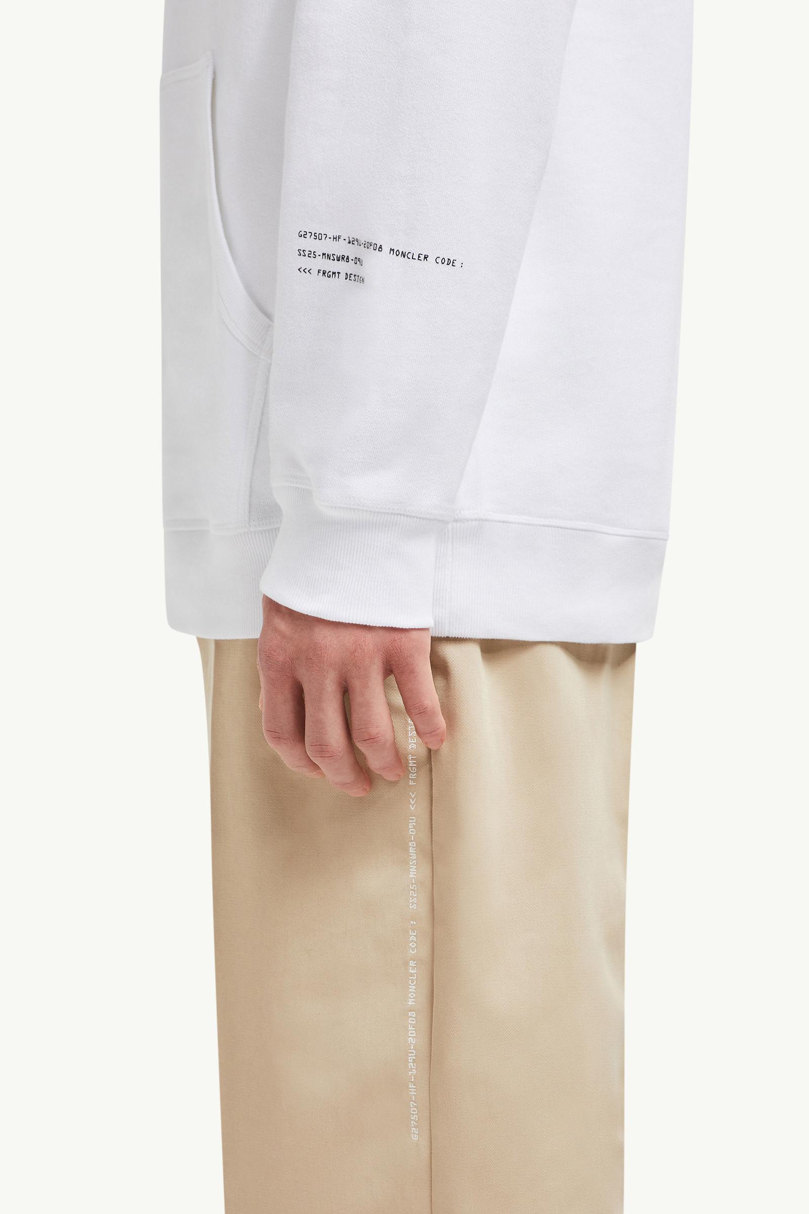 White Moncler x FRGMT Cartoon Logo Cotton Hoodie - Moncler x White Moncler x FRGMT Cartoon Logo Cotton Hoodie - Moncler x