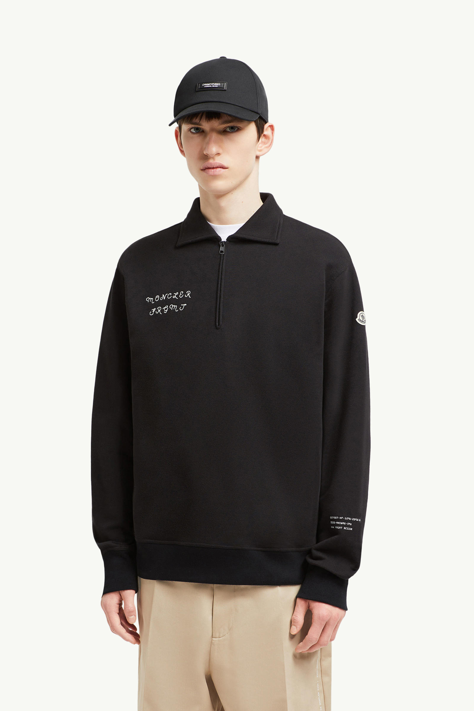 Moncler x FRGMT男士拉链棉质卫衣 男士 黑色 Moncler 0