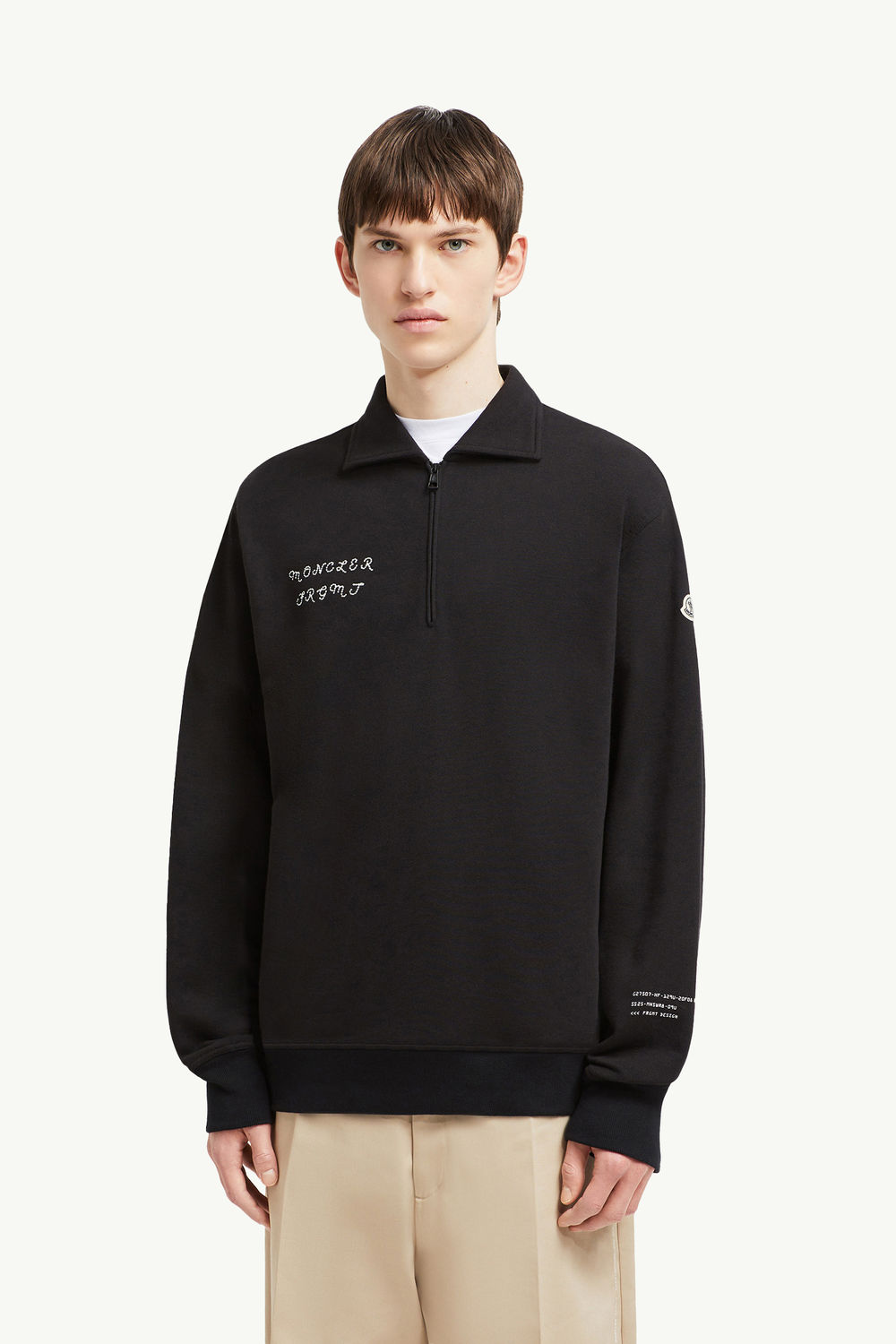 Moncler x FRGMT Zip-Up Cotton Sweatshirt Men Black Moncler 3