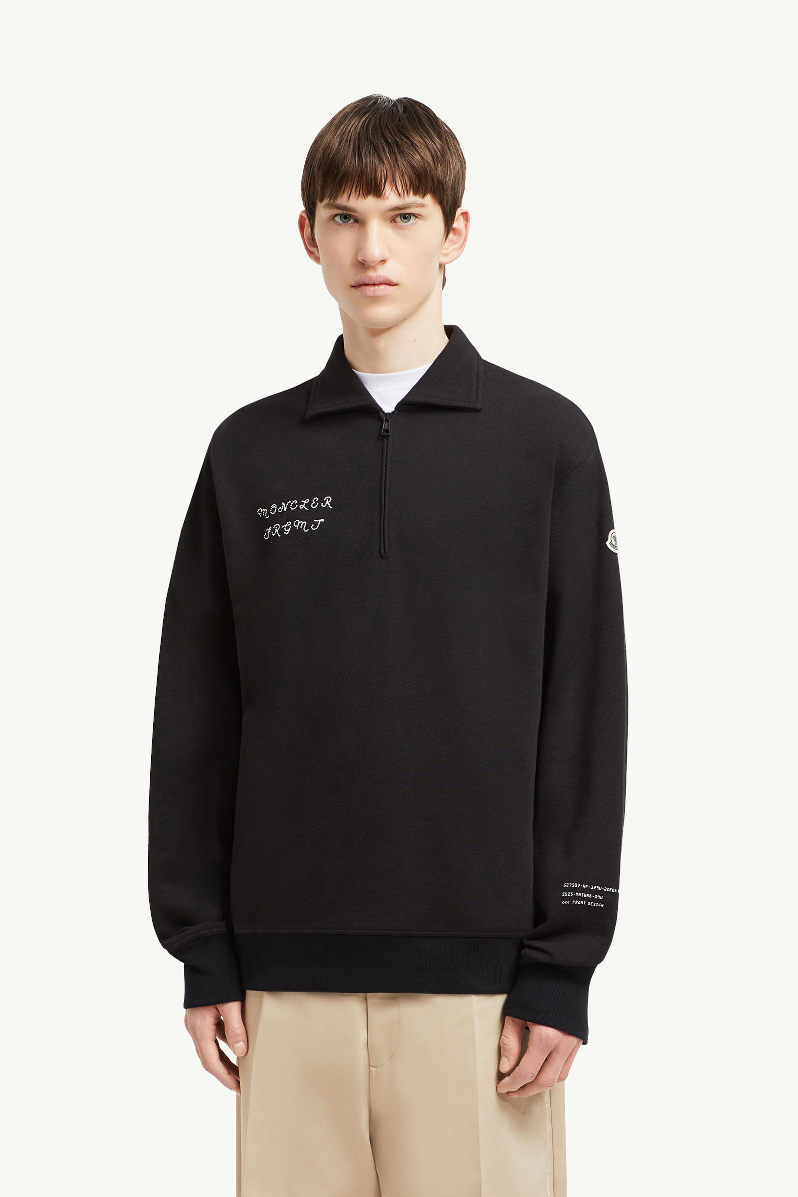 Moncler x FRGMT男士拉链棉质卫衣 男士 黑色 Moncler 3