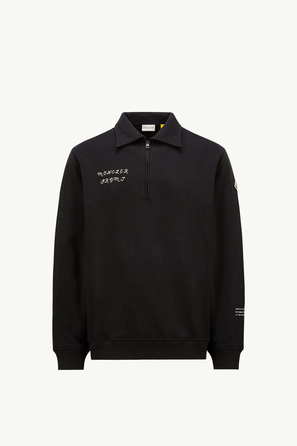 Moncler x FRGMT Zip-Up Cotton Sweatshirt Men Black Moncler 2