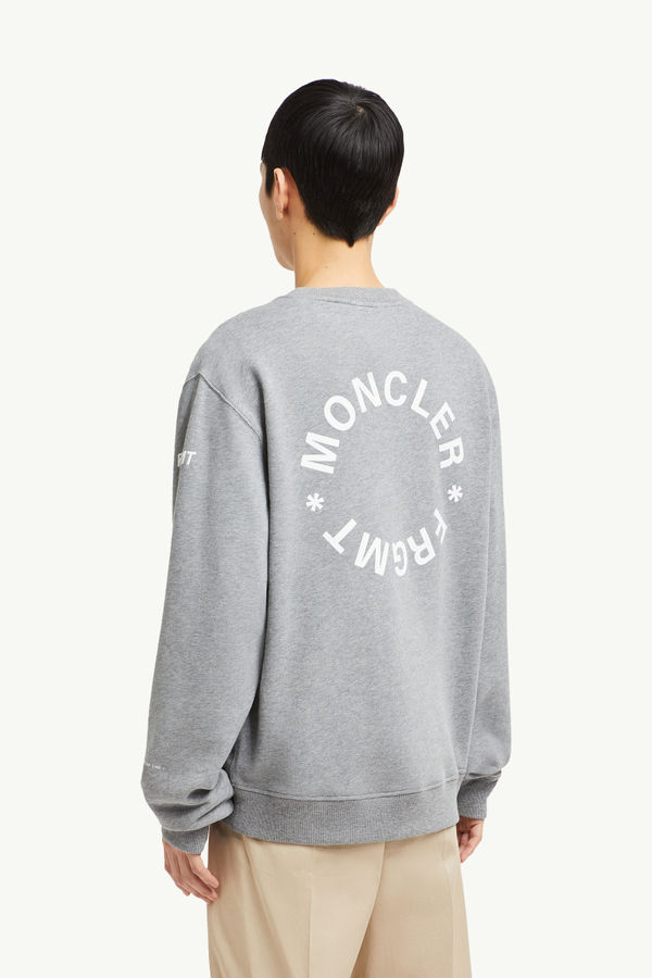 Moncler x FRGMT Maxi Logo Cotton Sweatshirt Men Gray Moncler 4
