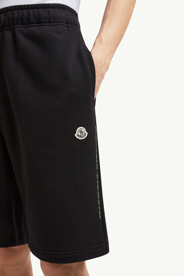 Moncler x FRGMT Embroidered Logo Cotton Shorts Men Black Moncler 1