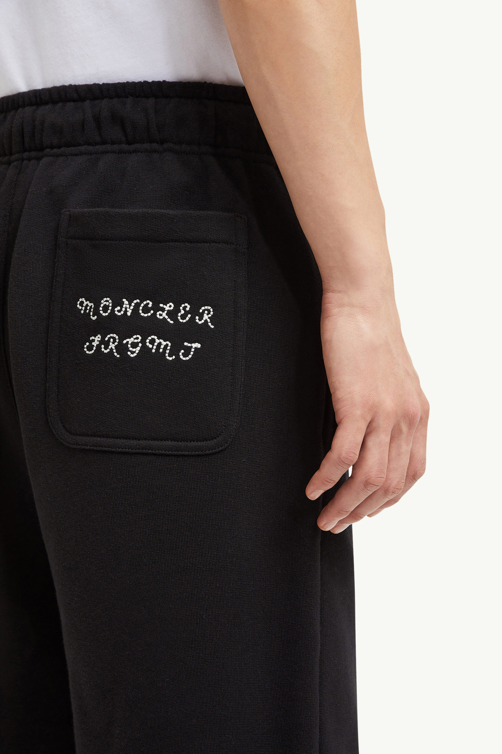 Moncler x FRGMT Embroidered Logo Cotton Shorts Men Black Moncler 5