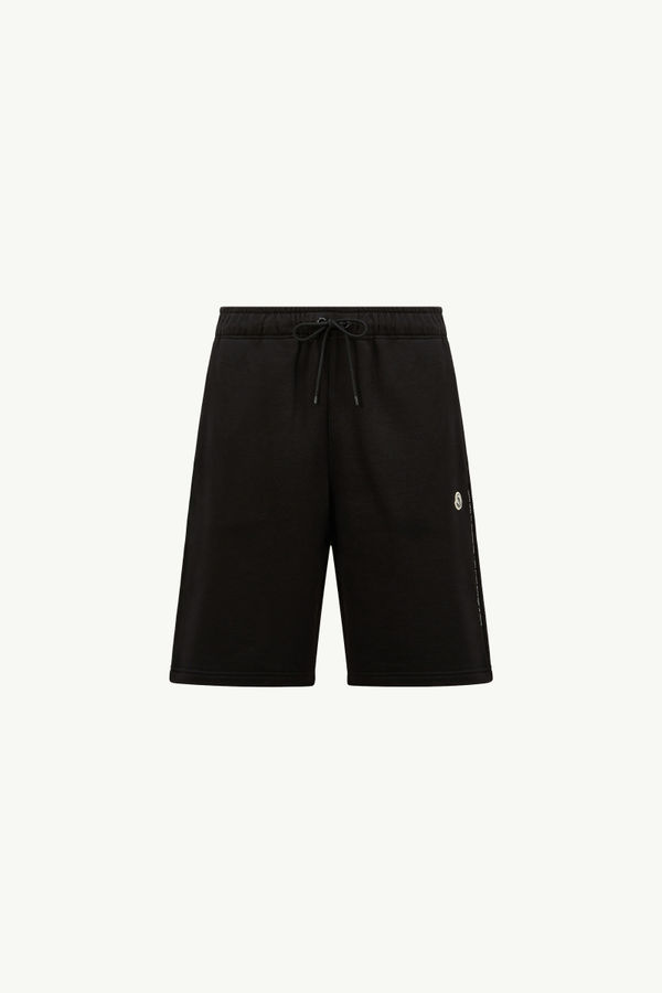 Moncler x FRGMT Embroidered Logo Cotton Shorts Men Black Moncler 2