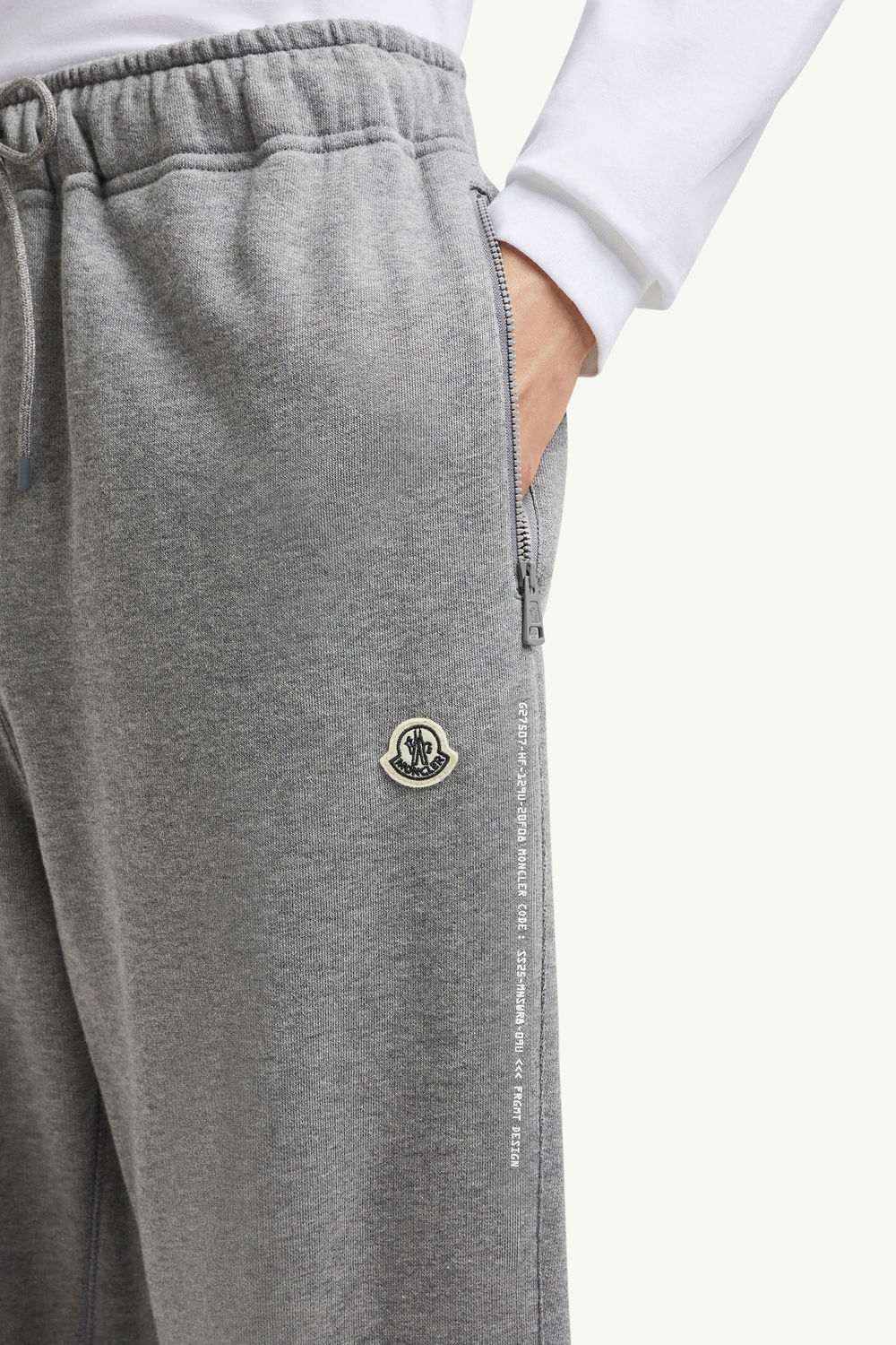 Moncler x FRGMT Logo Cotton Track Pants Men Gray Moncler 1