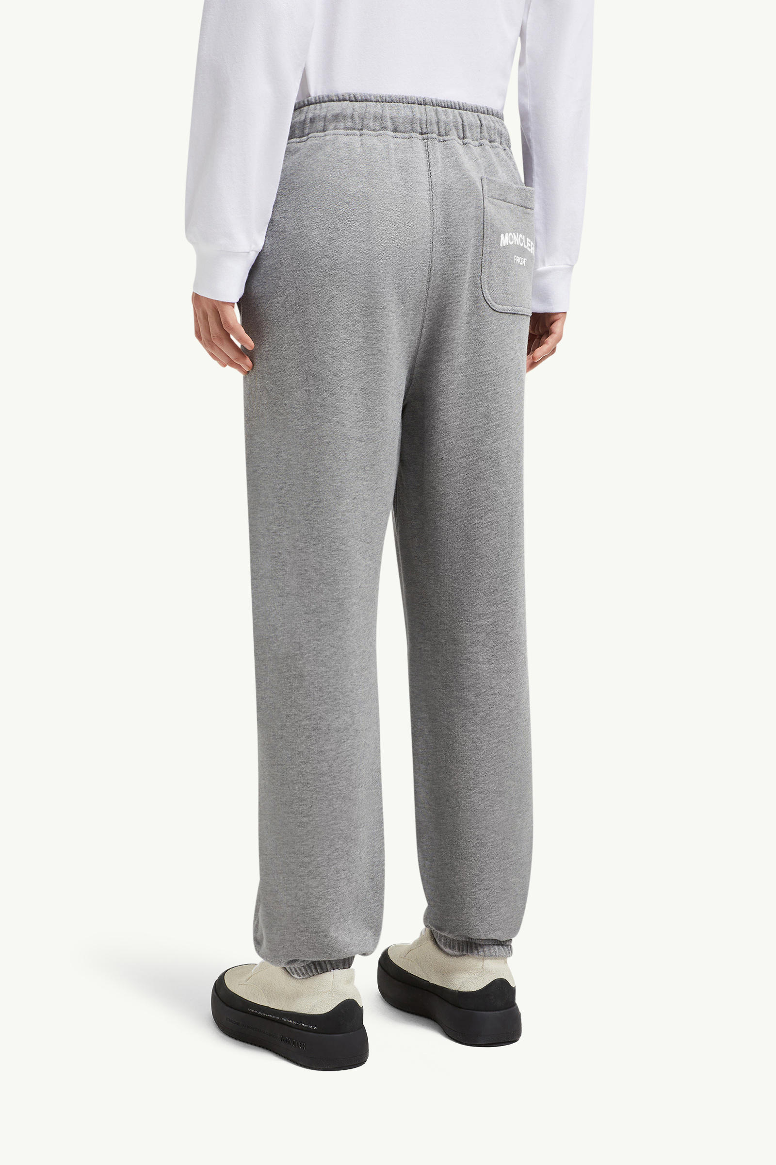 Moncler x FRGMT Logo Cotton Track Pants Men Gray Moncler 4