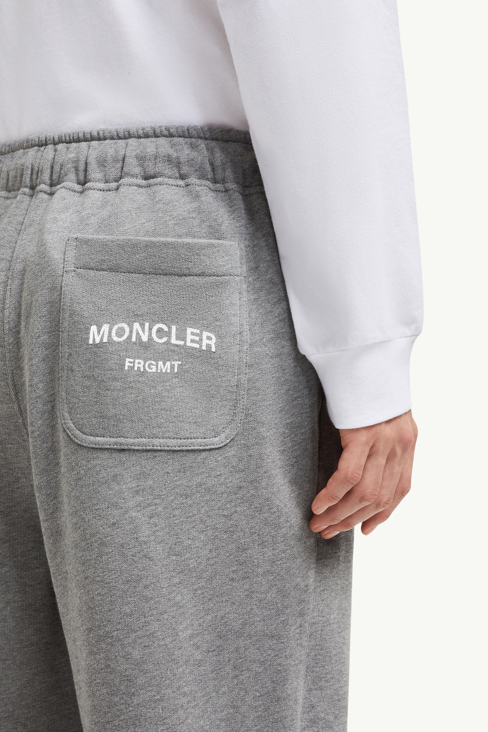 Moncler x FRGMT Logo Cotton Track Pants Men Gray Moncler 5