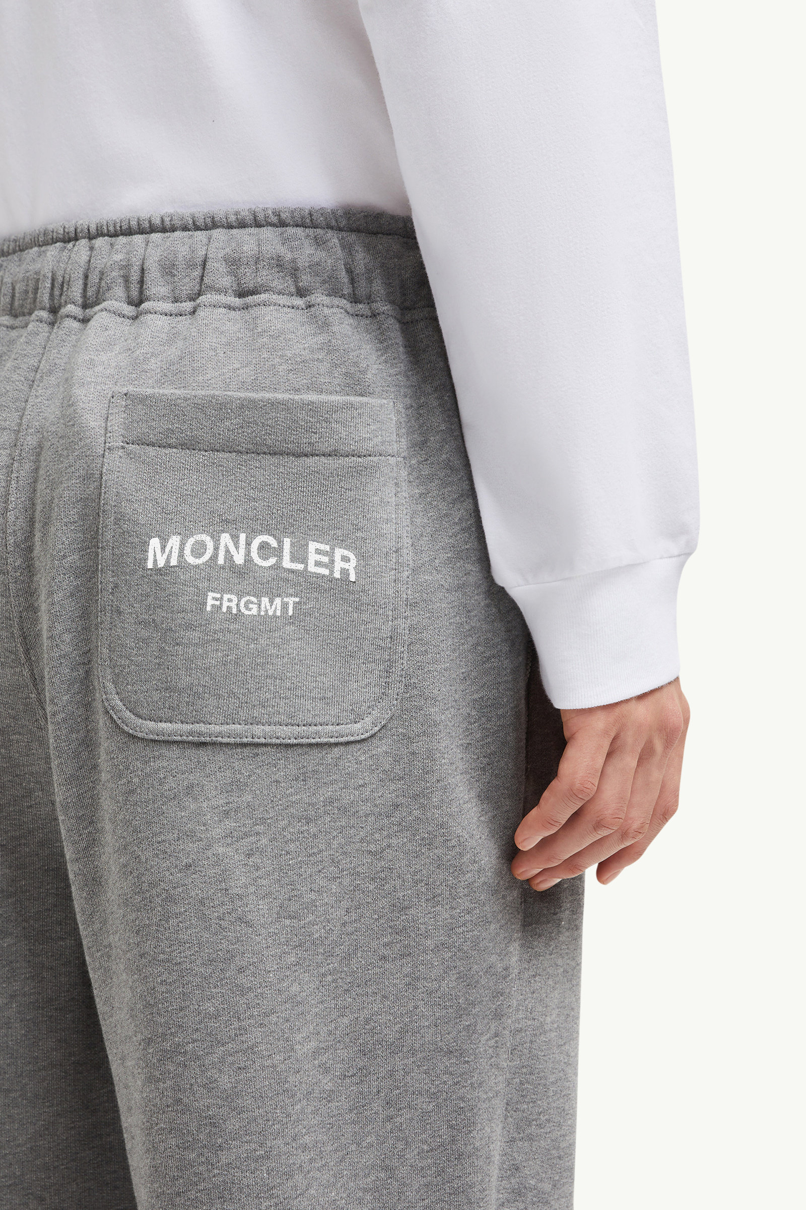 Moncler x FRGMT Logo Cotton Track Pants Men Gray Moncler 5