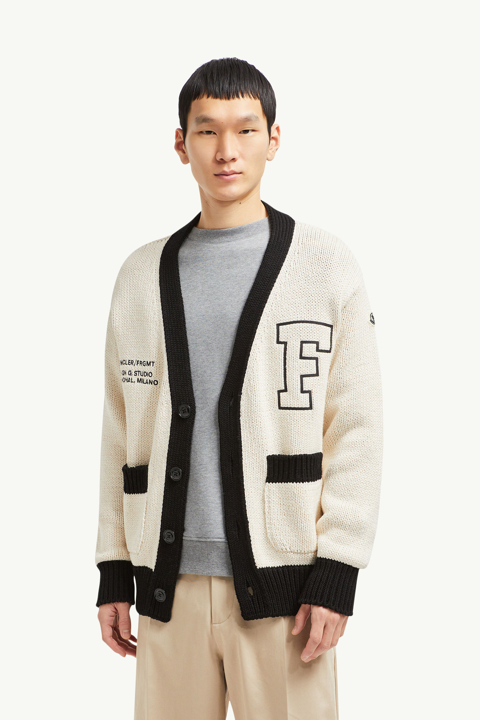 Moncler x FRGMT Embroidered Cotton Cardigan Men White Moncler 0