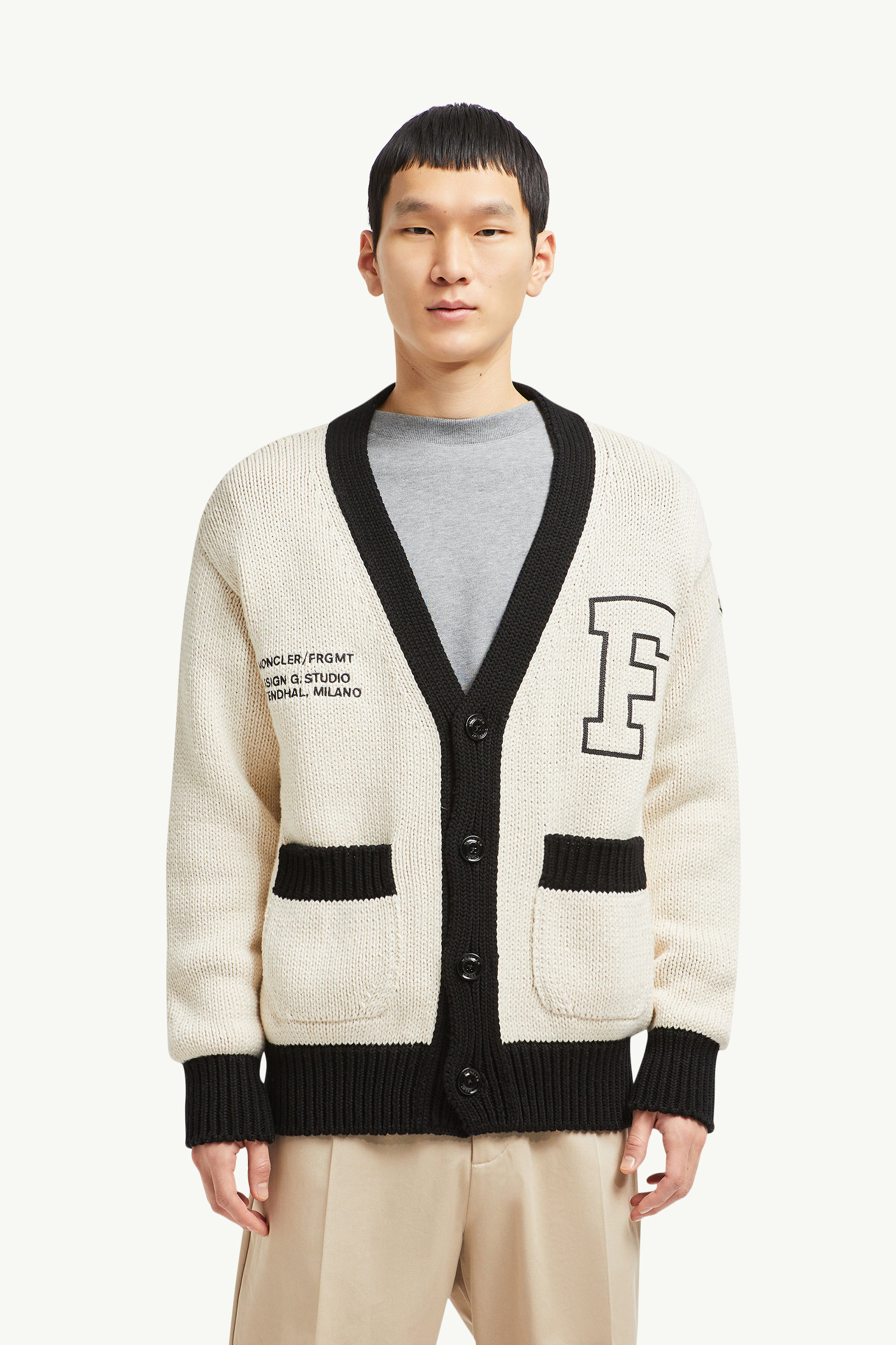 Moncler x FRGMT Embroidered Cotton Cardigan Men White Moncler 3