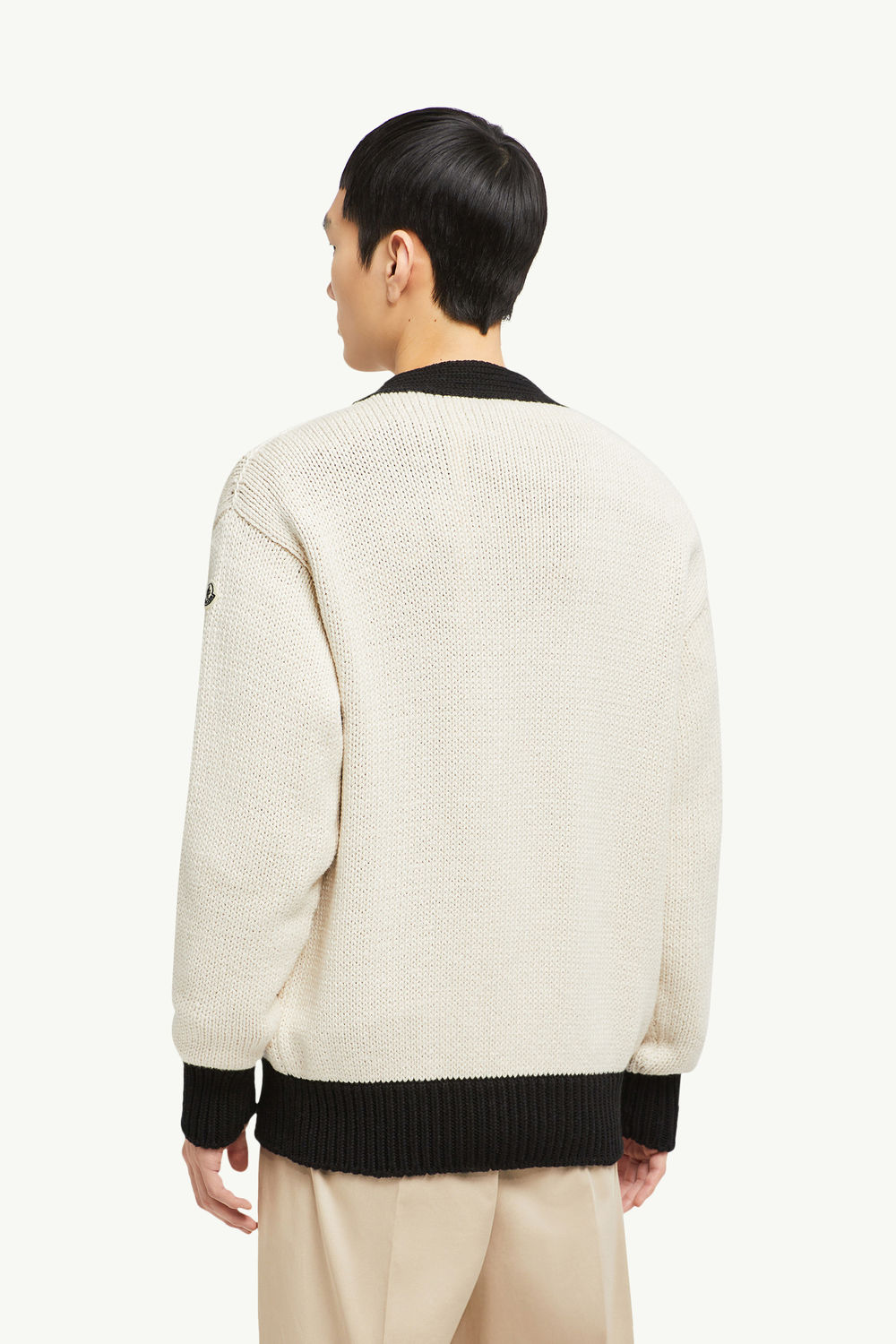 Cardigan en coton brodé Moncler x FRGMT Hommes Blanc Moncler 4