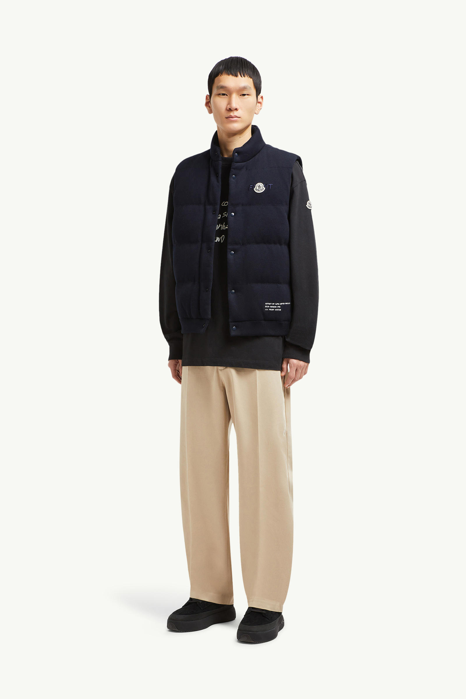 Moncler x FRGMT Cotton Down Gilet Men Navy Blue Moncler 0