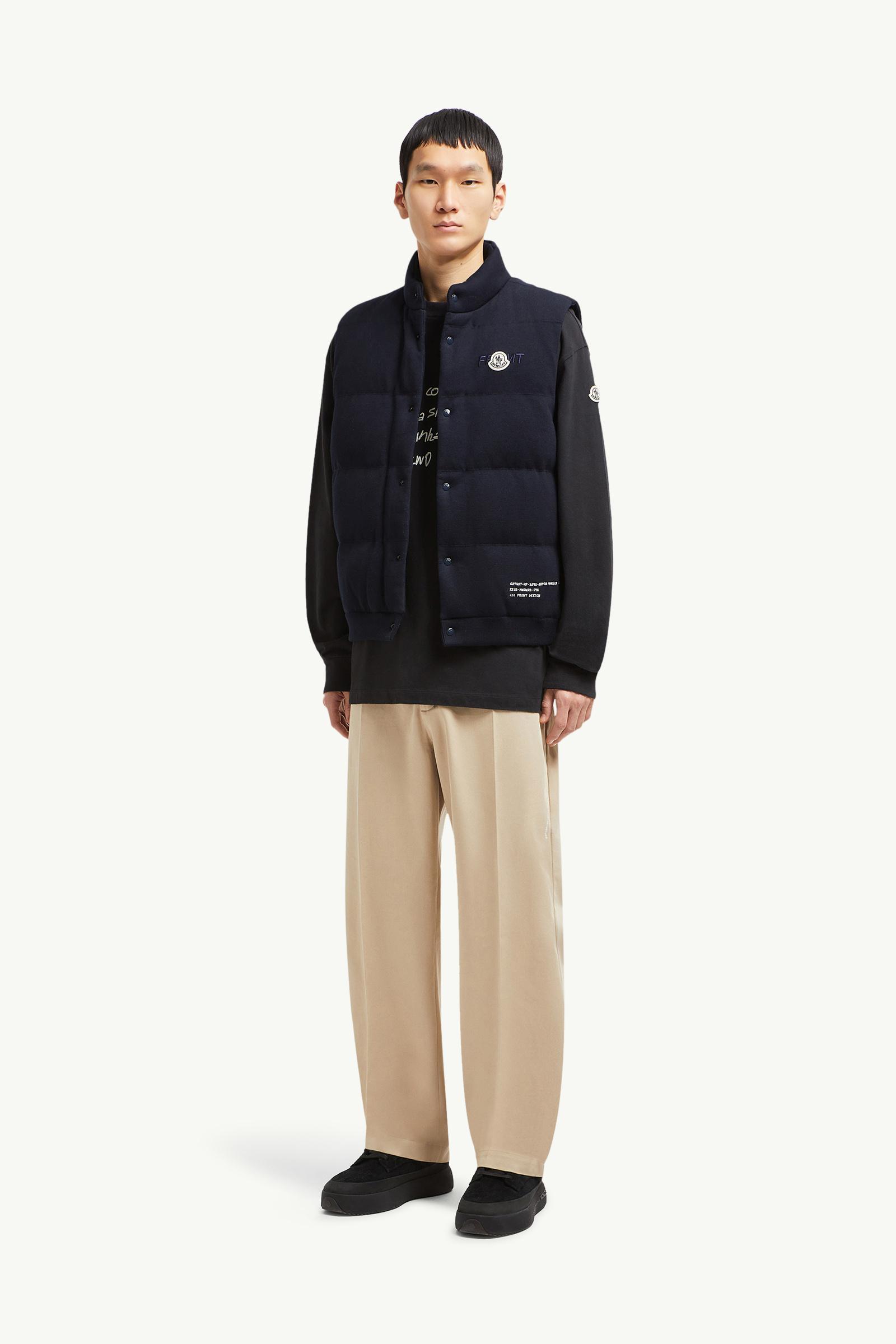 モンクレール フード付きベスト ネイビー モンクレール MONCLER リバーシブルダウンベスト ネイビー