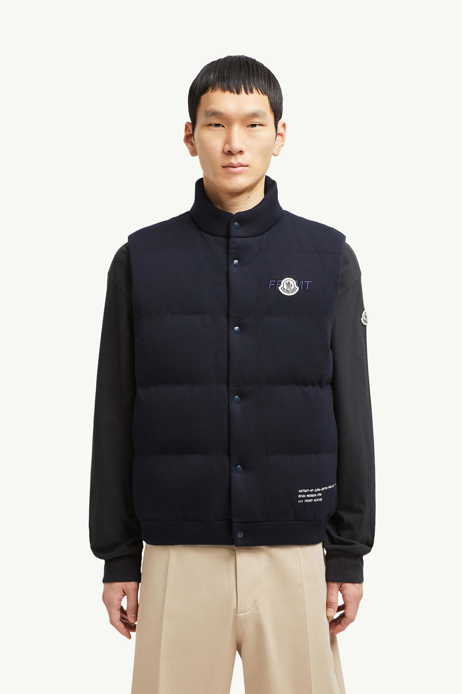 Moncler x FRGMT Cotton Down Gilet Men Navy Blue Moncler 3