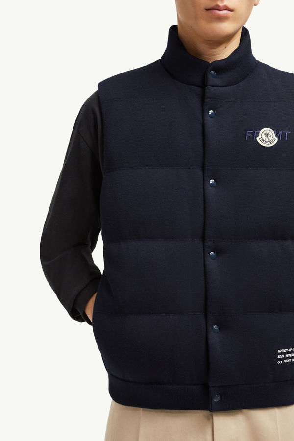 Moncler x FRGMT Cotton Down Gilet Men Navy Blue Moncler 7