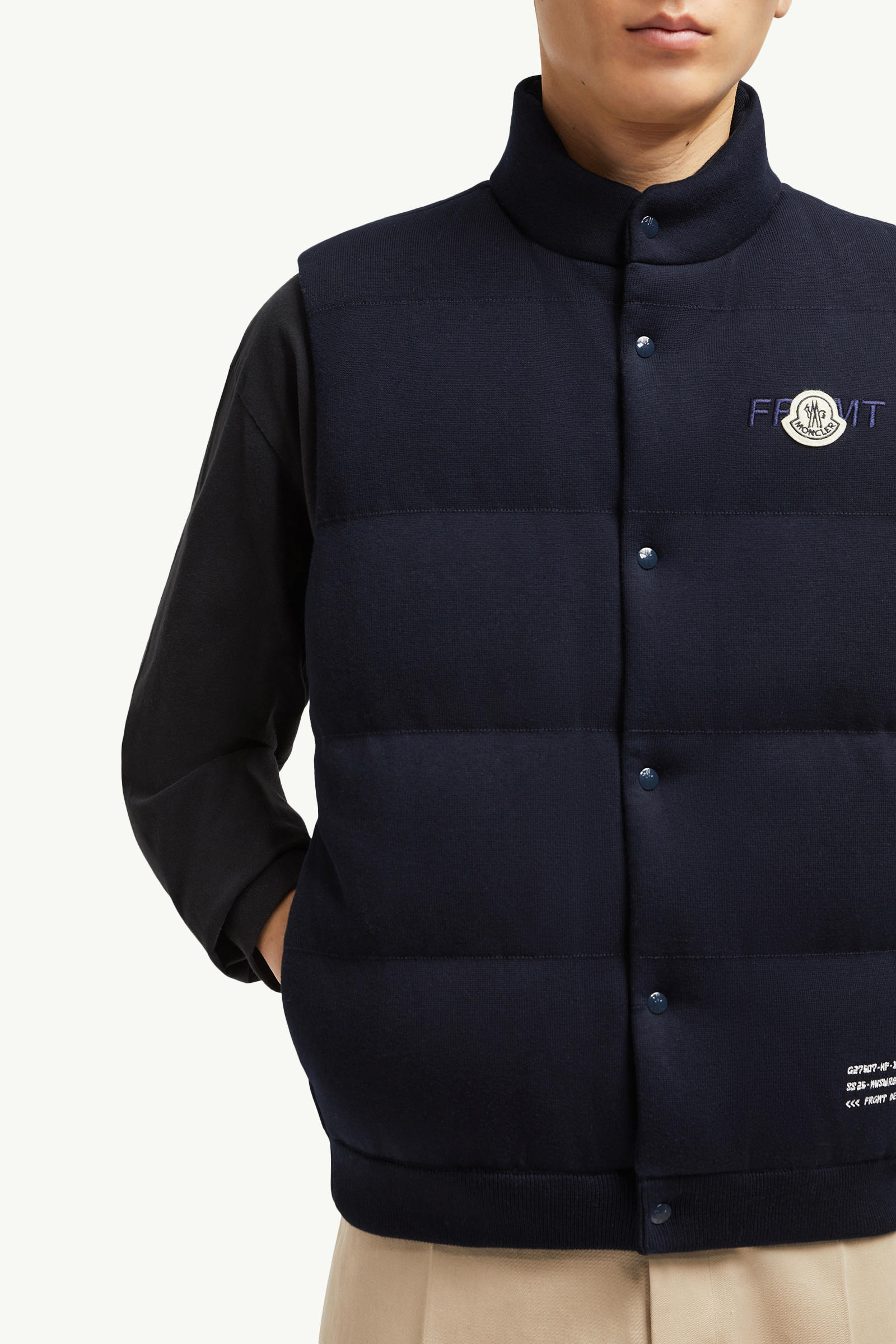 Moncler x FRGMT Cotton Down Gilet Men Navy Blue Moncler 7