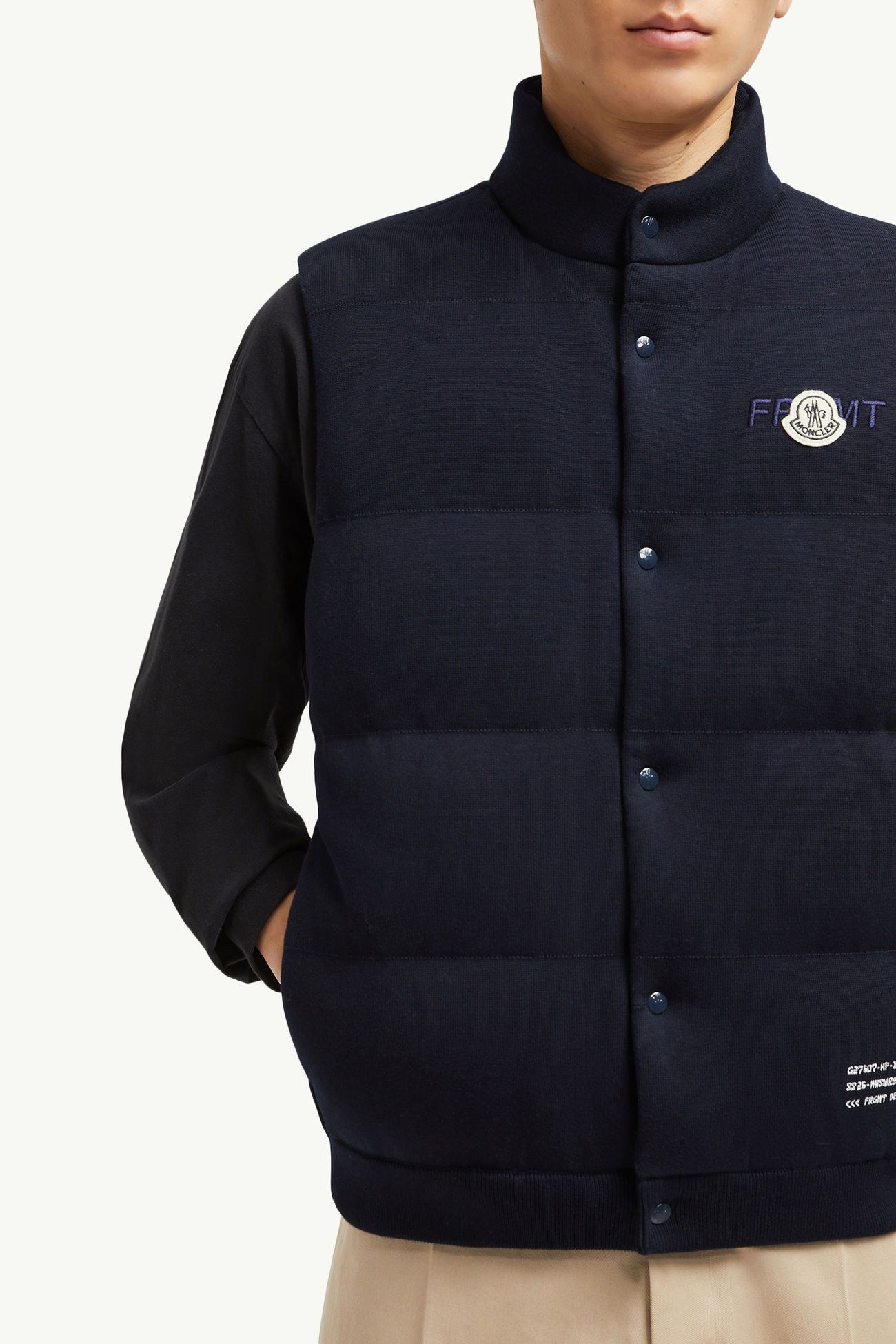 Moncler x FRGMT男士棉质羽绒马甲 男士 海军蓝色 Moncler 7