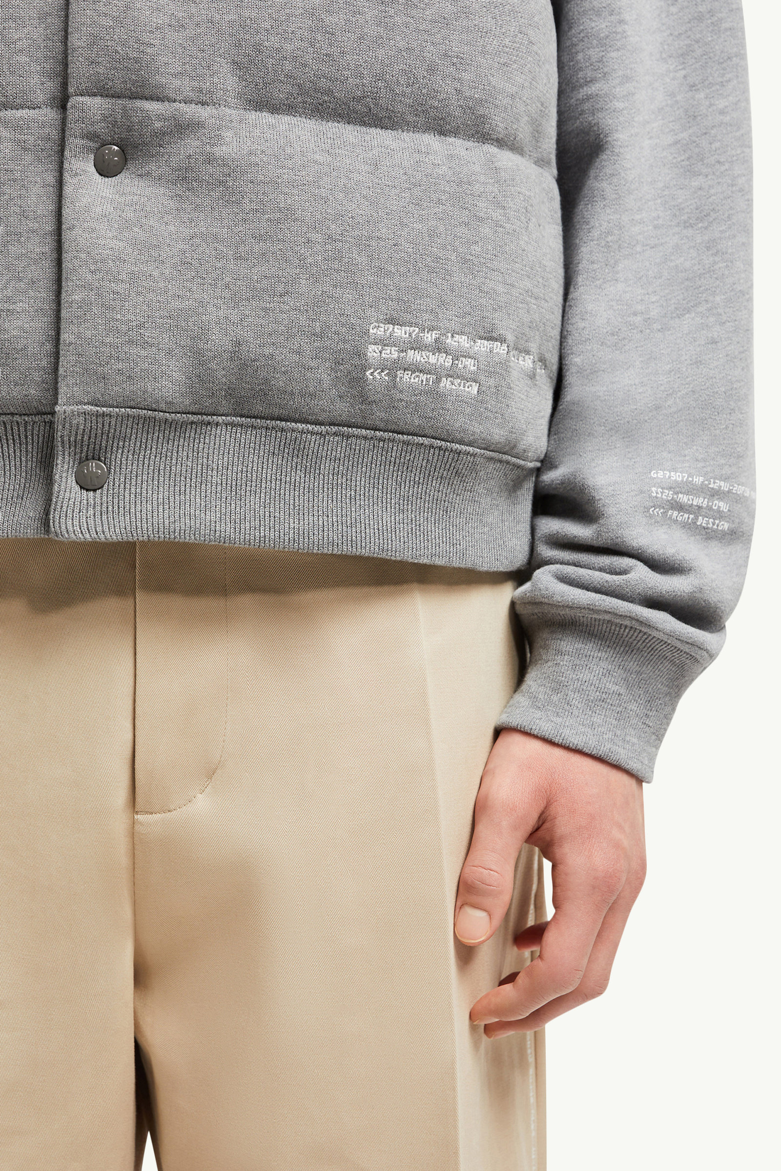 Moncler x FRGMT Baumwoll-Daunenweste Herren Grau Moncler 5