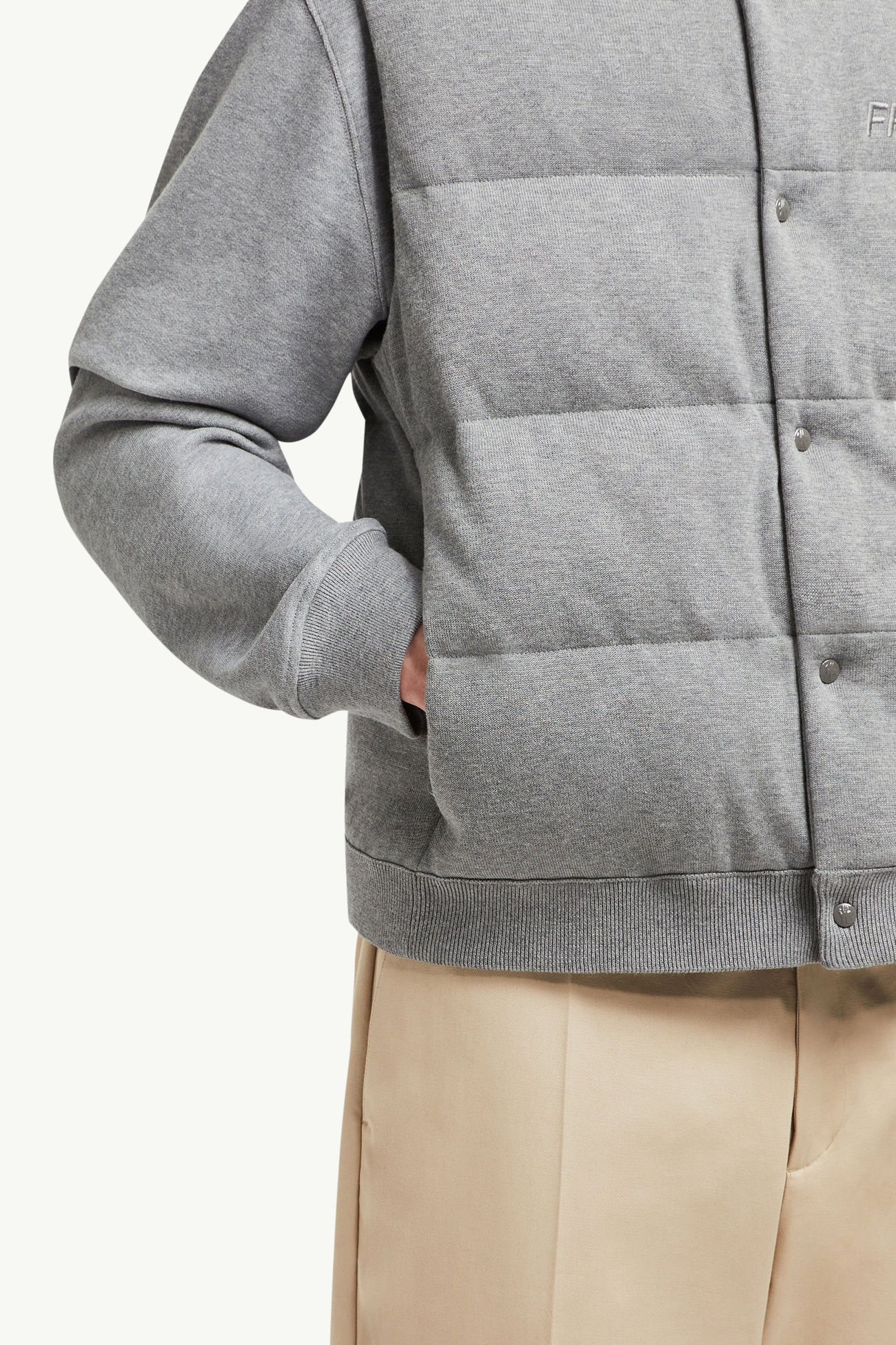 Moncler x FRGMT Baumwoll-Daunenweste Herren Grau Moncler 7