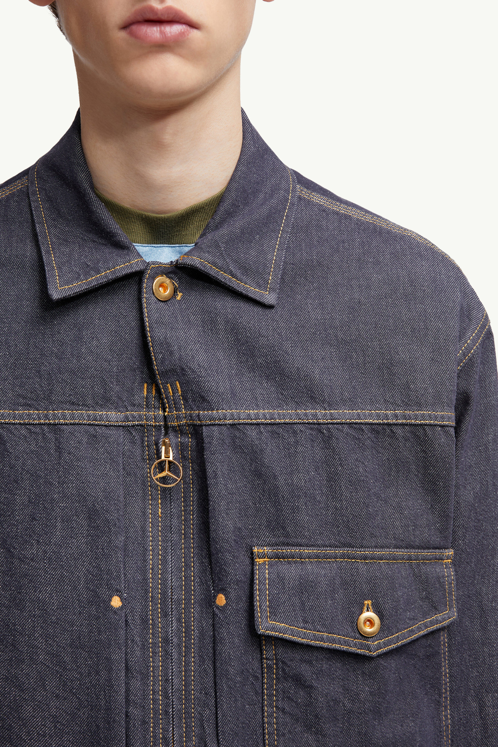 Moncler x Mercedes-Benz by NIGO Nepit Denim Jacket Men Denim Blue Moncler 5