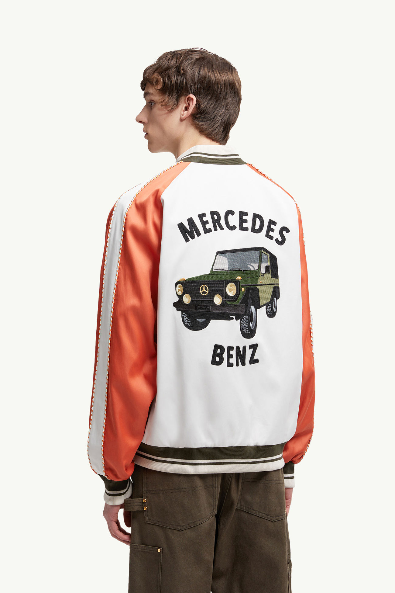 Moncler x Mercedes-Benz by NIGO Satet wendbare Bomberjacke aus Satin Herren Orange Moncler 4