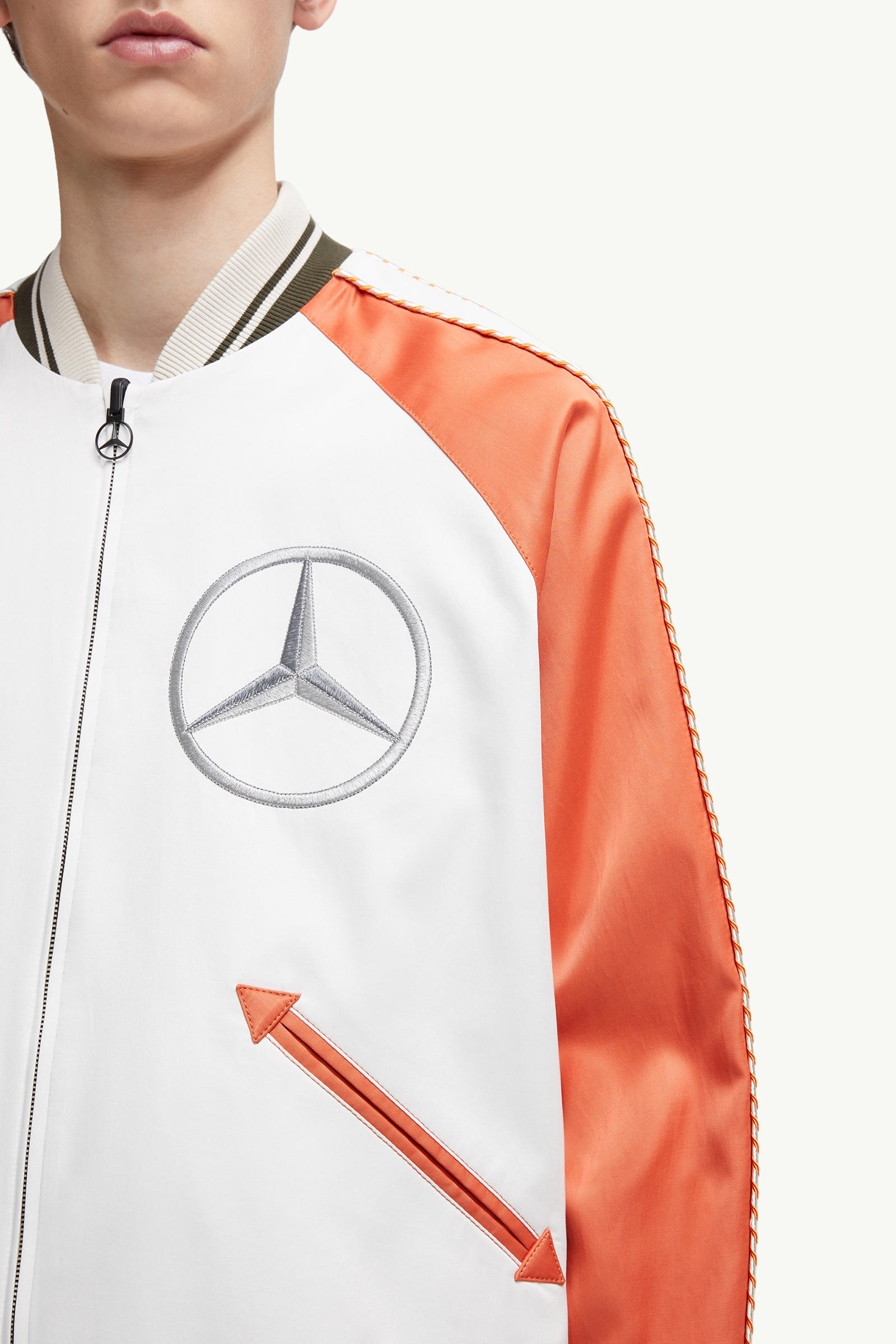 Moncler x Mercedes-Benz by NIGO Satet Reversible Satin Bomber Men Orange Moncler 5