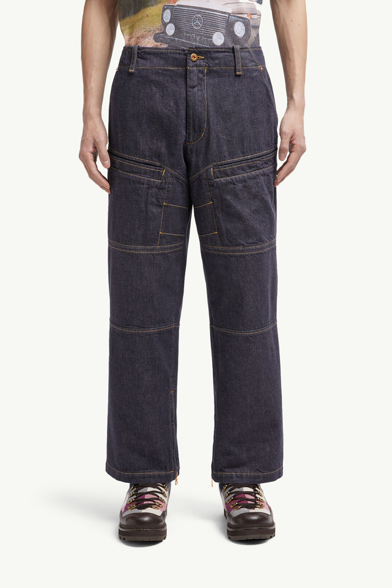 Moncler x Mercedes-Benz By NIGO牛仔褲 男士 牛仔藍色 Moncler 3