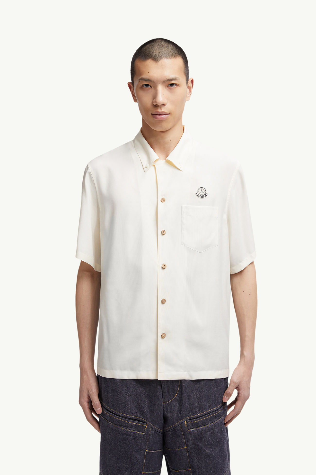 Moncler x Mercedes-Benz by NIGO男士缎面衬衫 男士 白色 Moncler 3