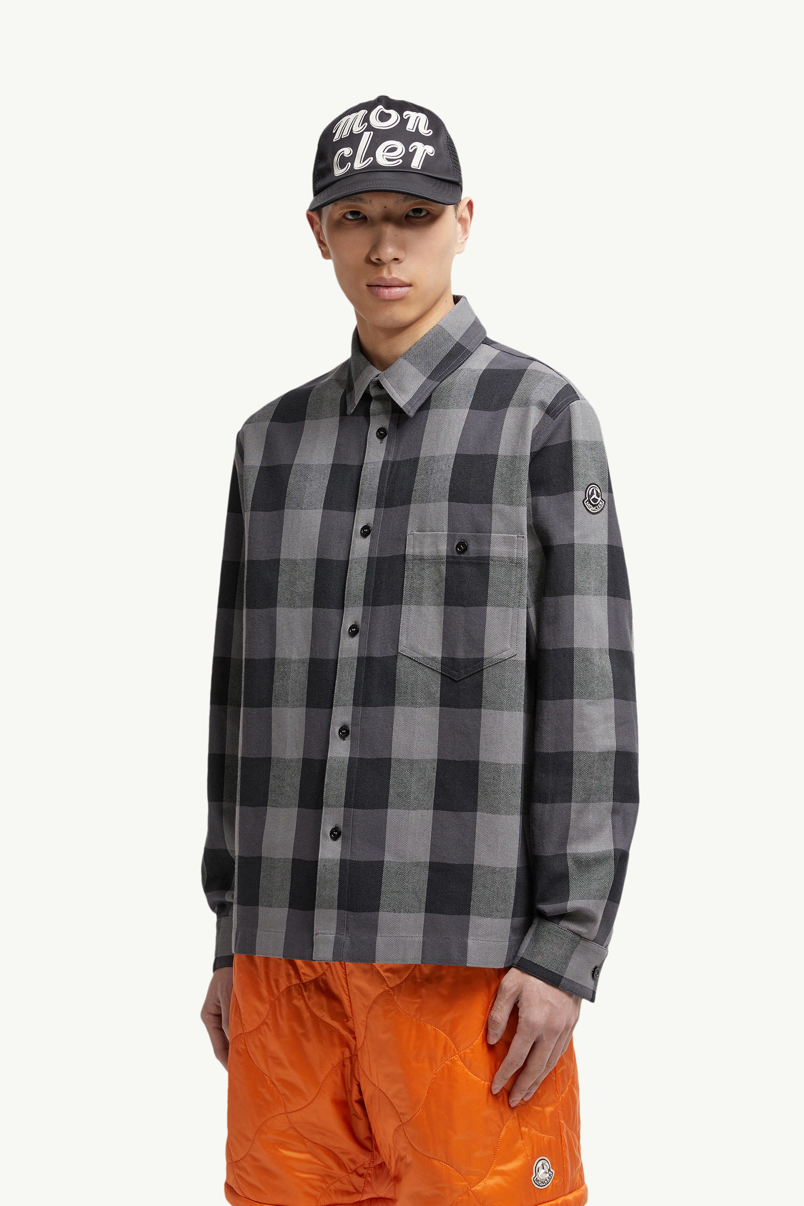 Moncler x Mercedes-Benz by NIGO Plaid Cotton Shirt Black & Gray Moncler 0