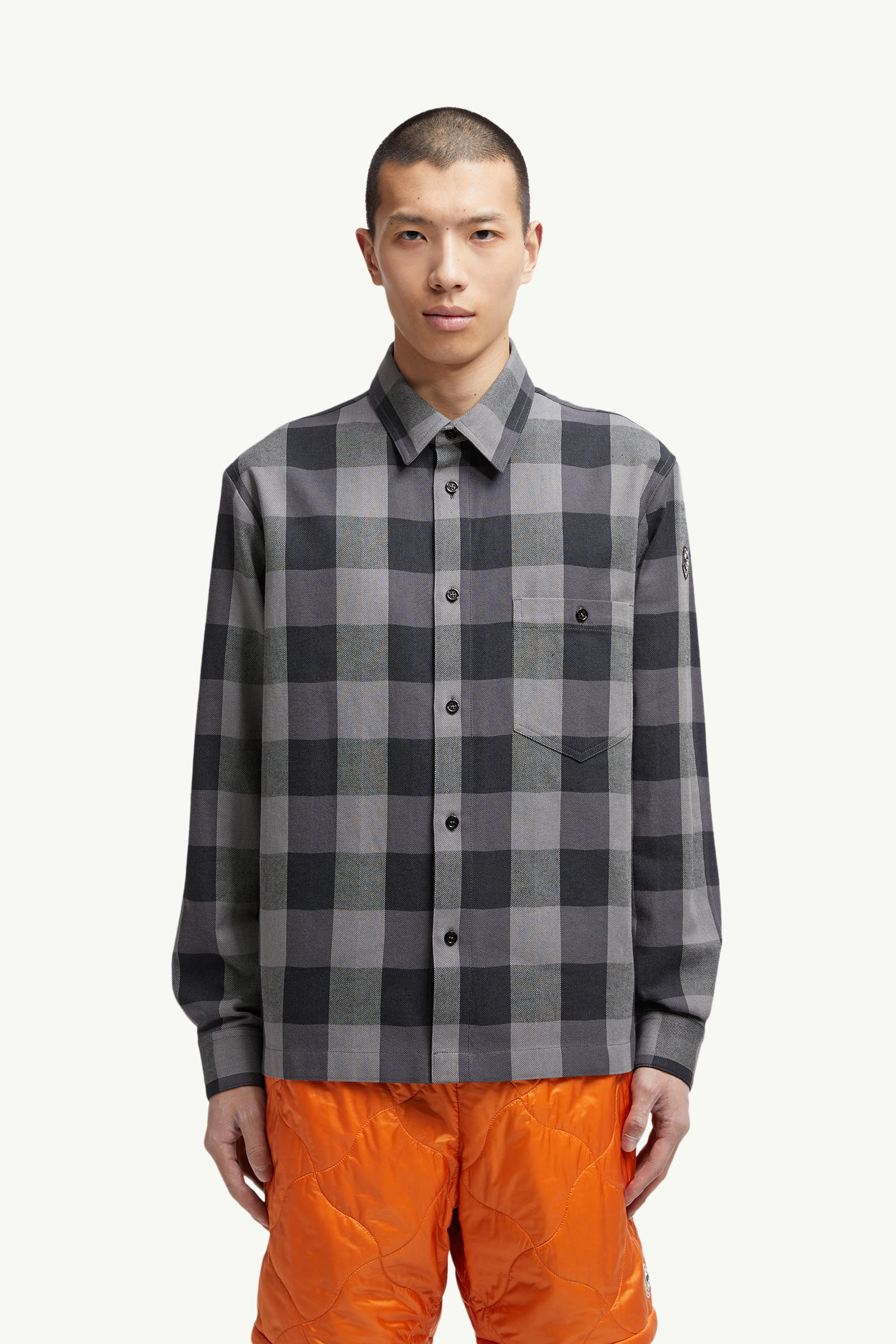 Moncler x Mercedes-Benz by NIGO Plaid Cotton Shirt Black & Gray Moncler 3