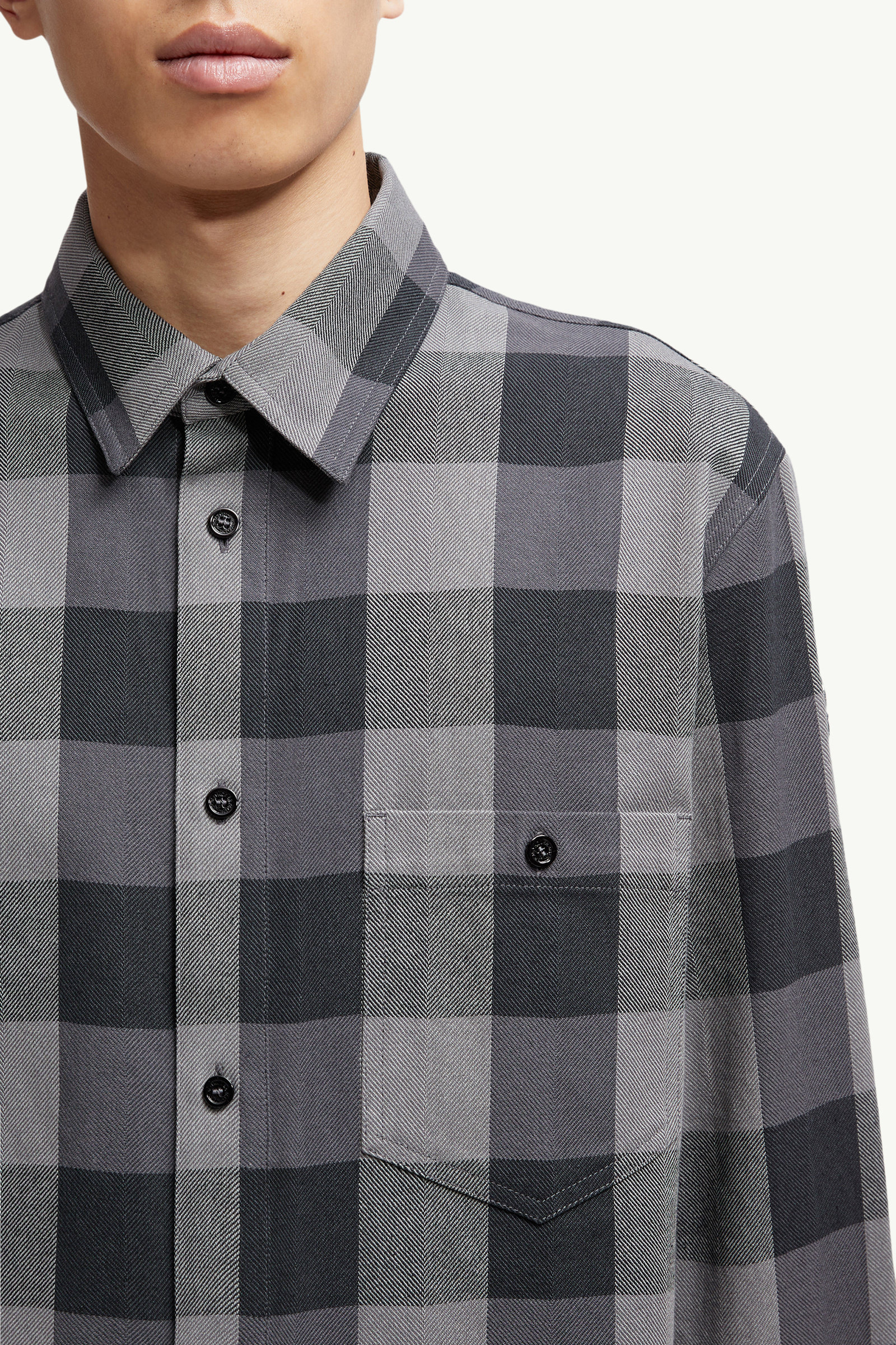 Moncler x Mercedes-Benz by NIGO Plaid Cotton Shirt Black & Gray Moncler 5