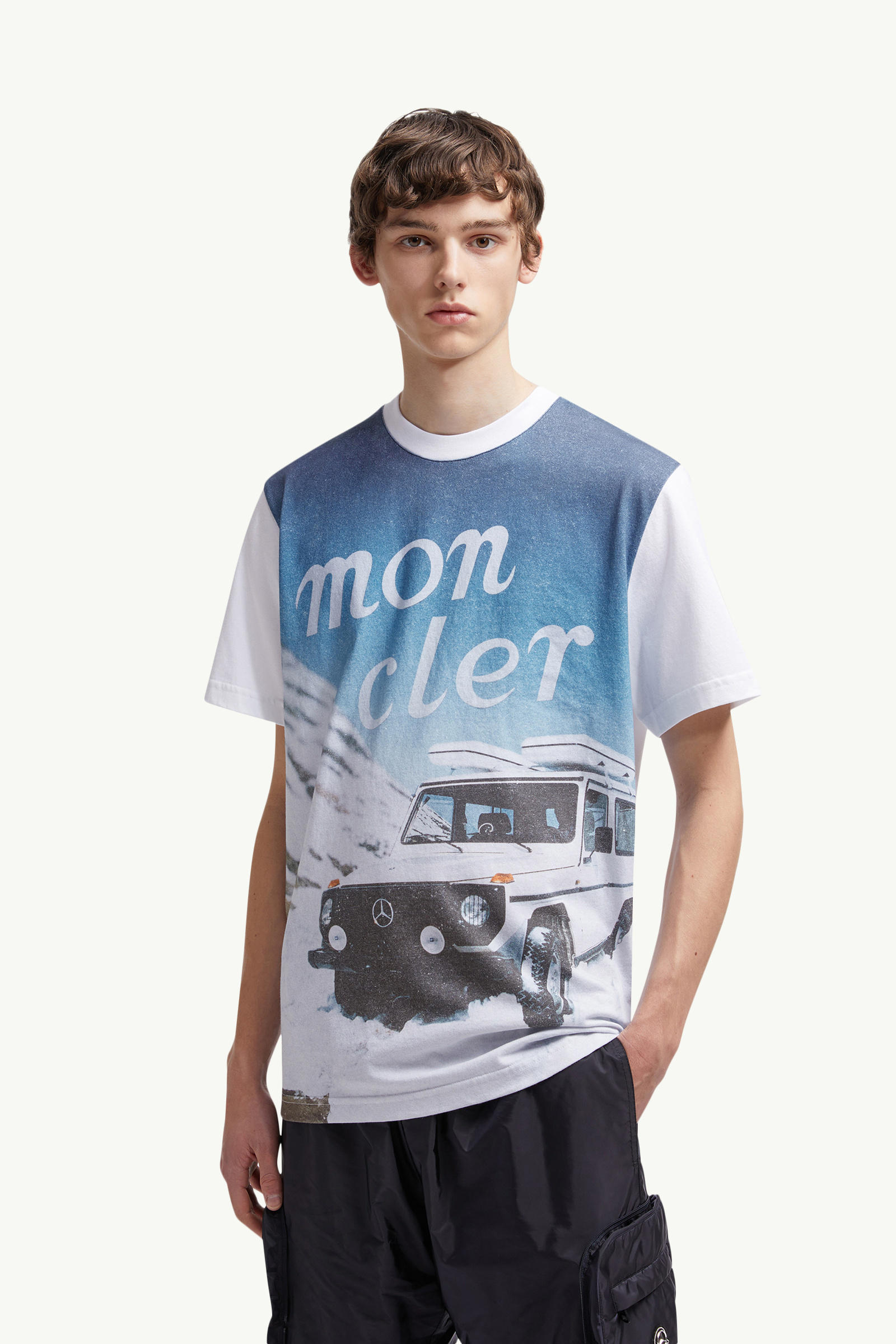 Moncler x Mercedes-Benz by NIGO Printed Cotton T-Shirt Men White Moncler 0