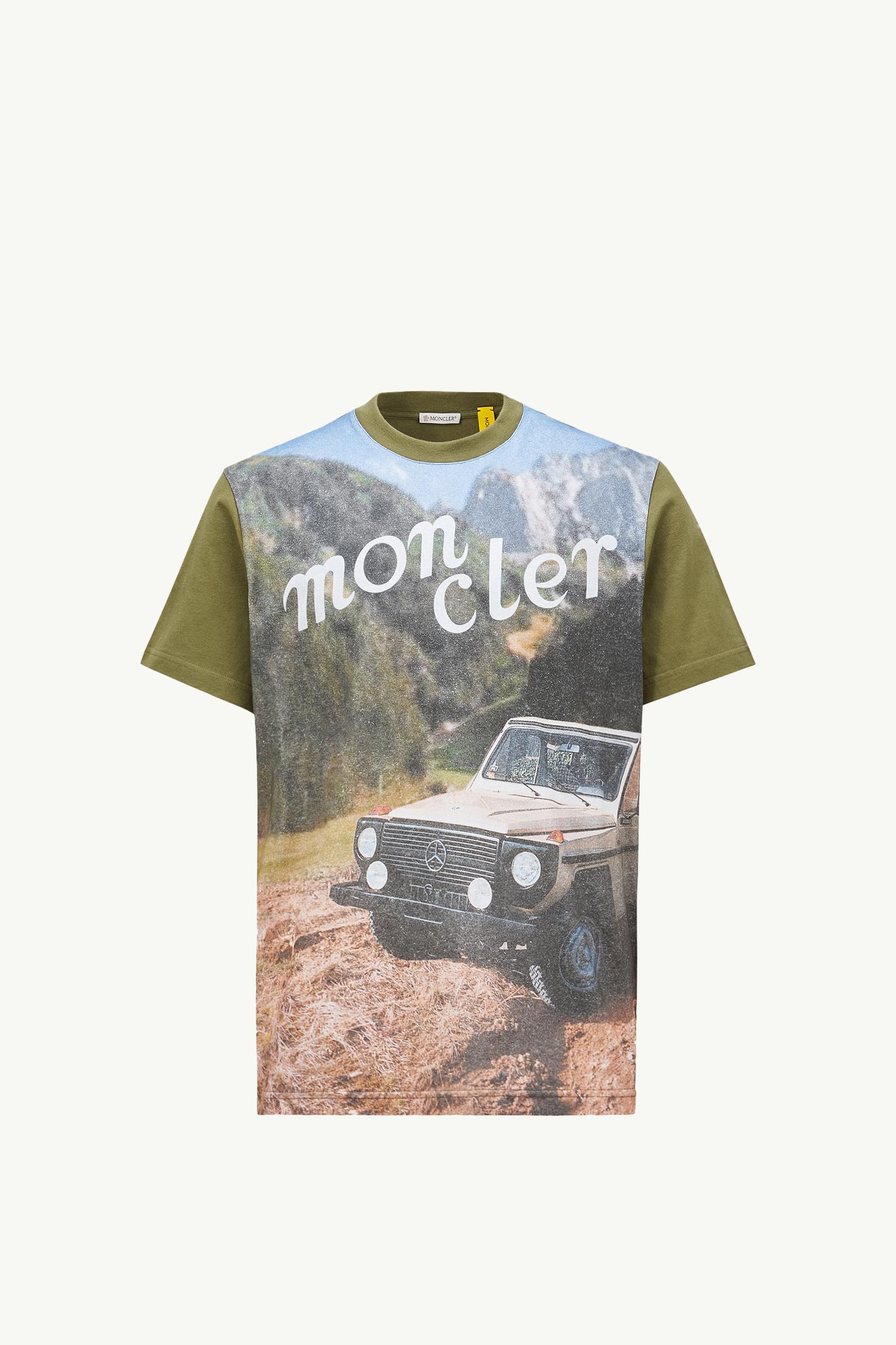 Olive Green Moncler x Mercedes-Benz by NIGO Printed Cotton T