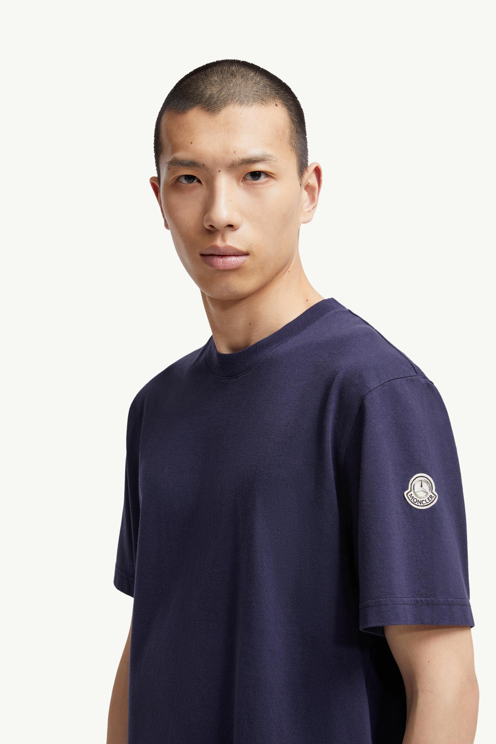 Moncler x Mercedes-Benz by NIGO Cotton T-Shirt Men Navy Blue Moncler 1