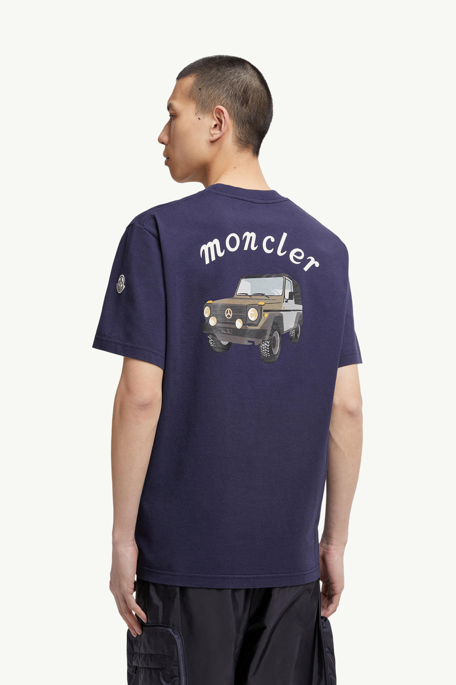 Moncler x Mercedes-Benz by NIGO Cotton T-Shirt Men Navy Blue Moncler 4