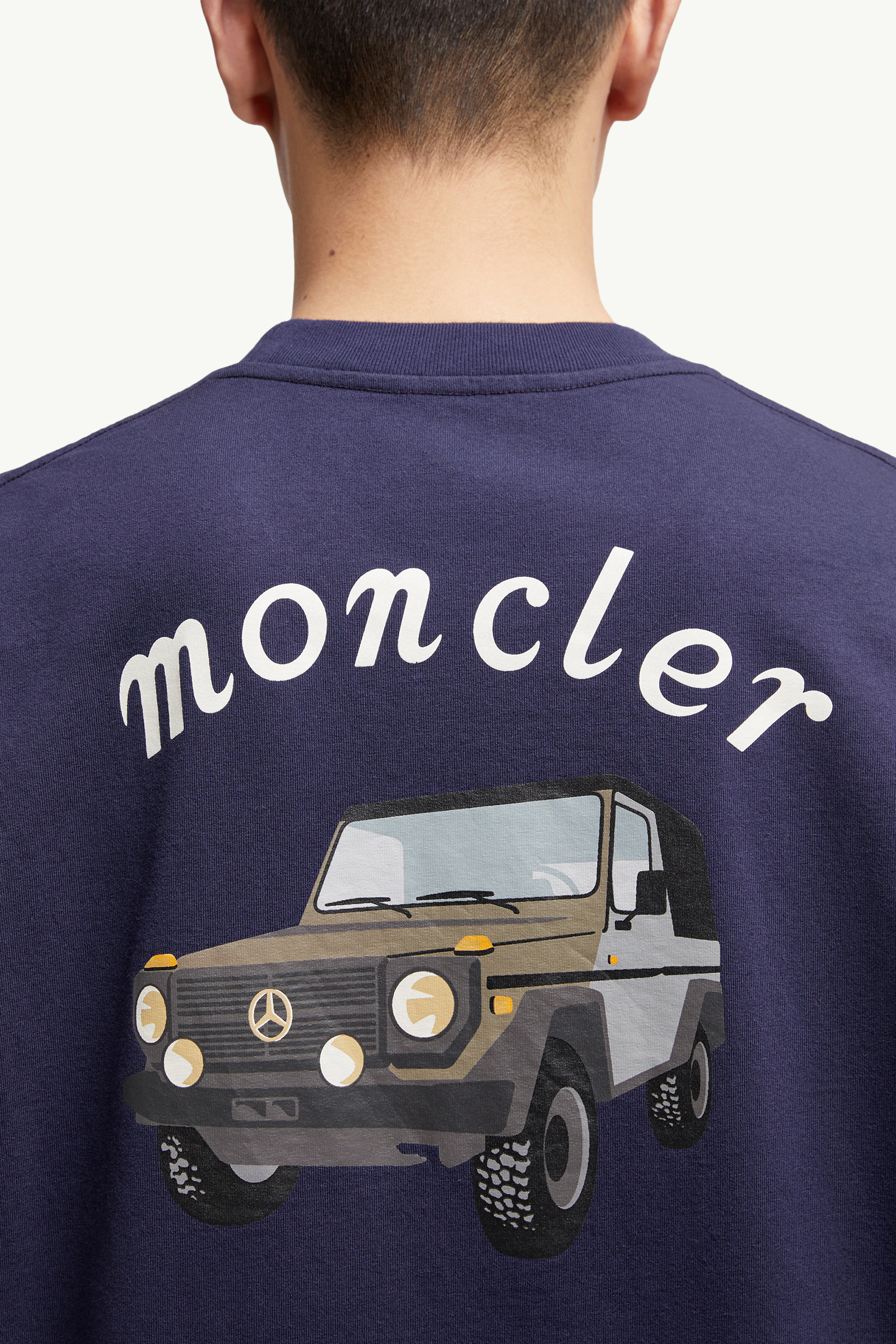 Moncler x Mercedes-Benz by NIGO Cotton T-Shirt Men Navy Blue Moncler 5
