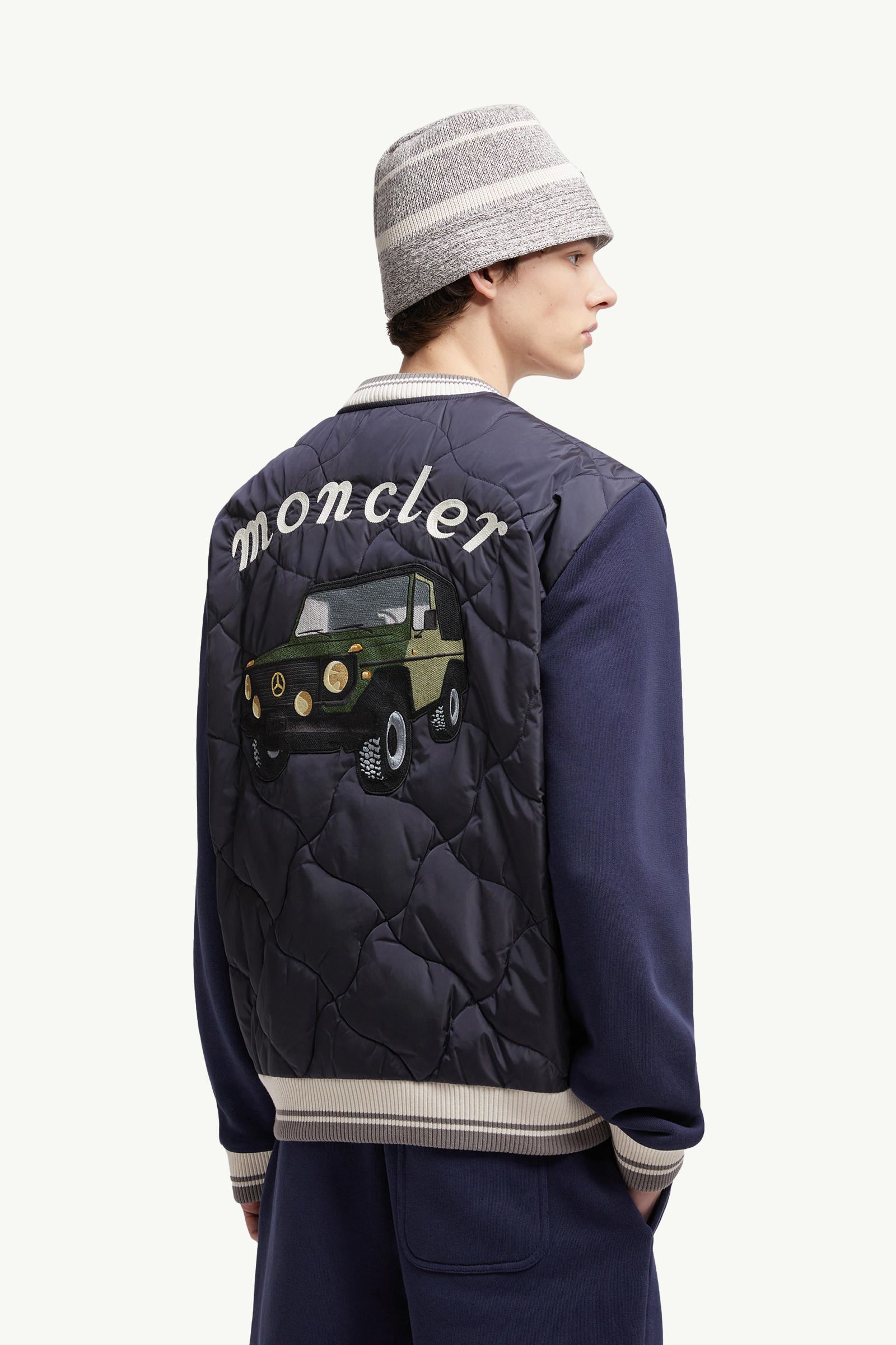 Moncler x Mercedes-Benz by NIGO Padded Cotton Sweatshirt Men Navy Blue Moncler 0