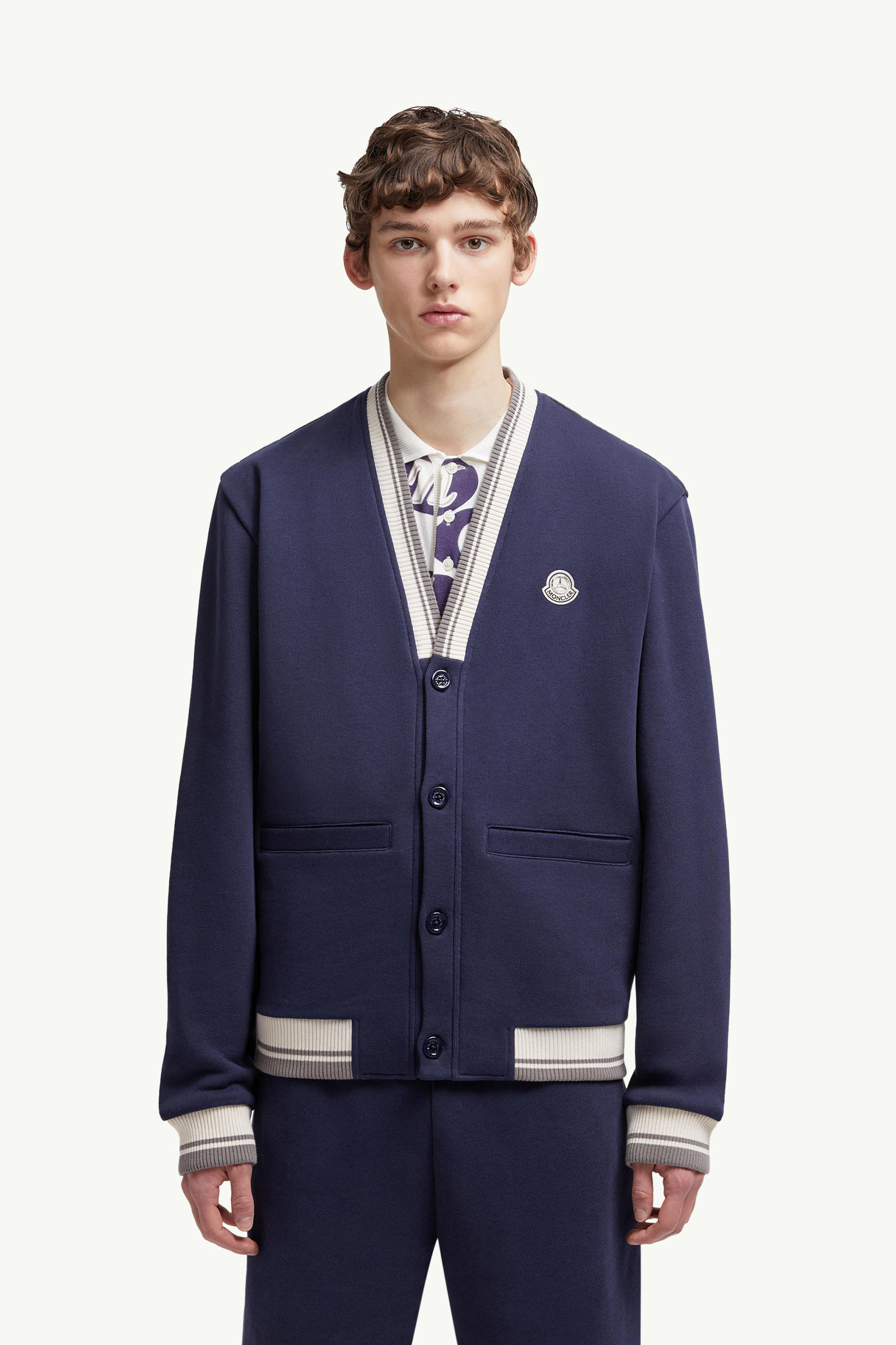 Moncler x Mercedes-Benz by NIGO Padded Cotton Sweatshirt Men Navy Blue Moncler 3