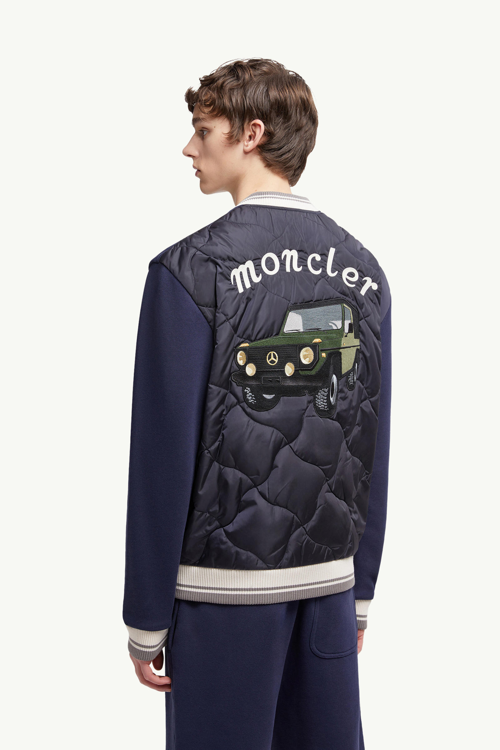 Moncler x Mercedes-Benz by NIGO Padded Cotton Sweatshirt Men Navy Blue Moncler 4