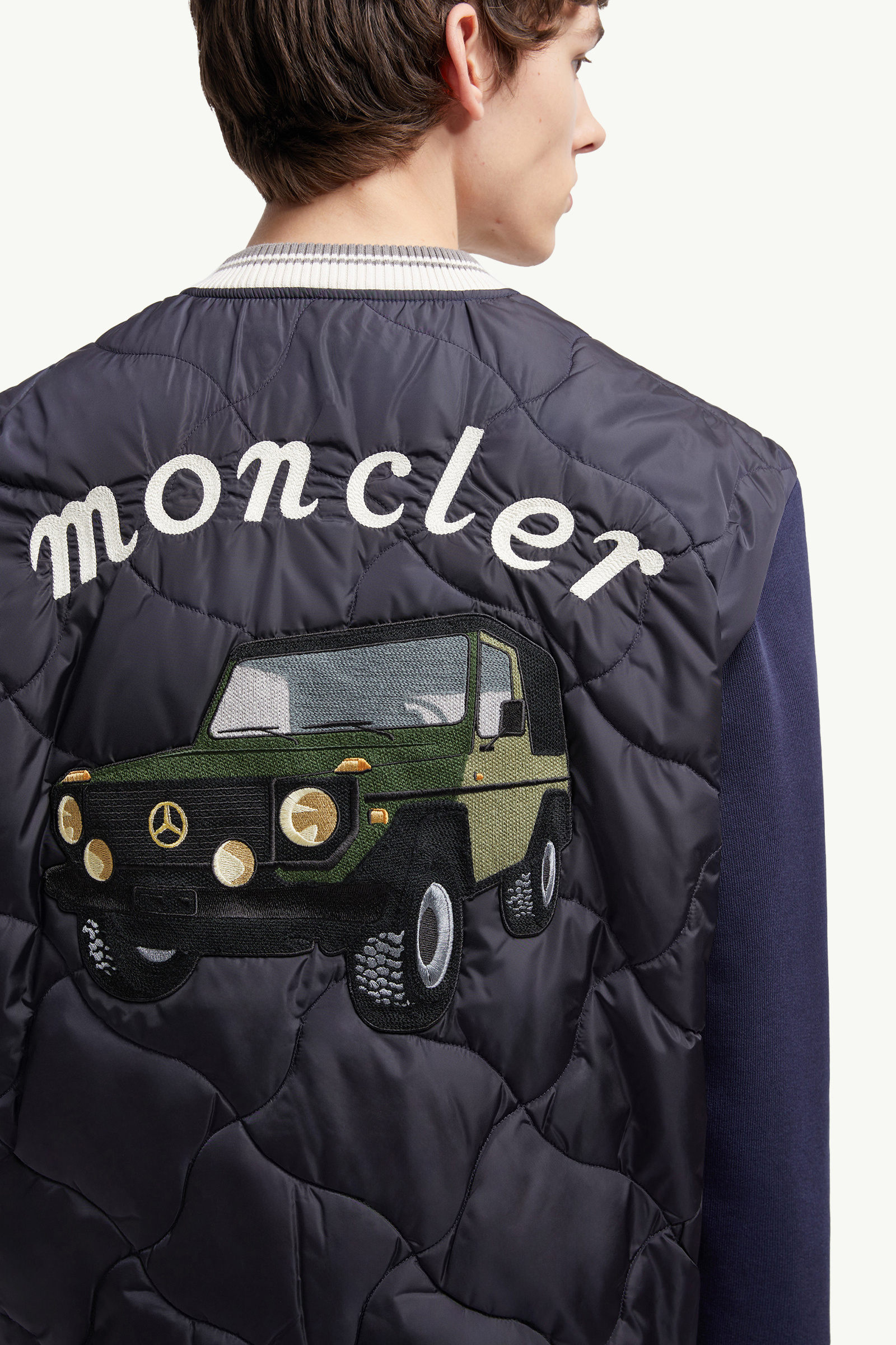 Moncler x Mercedes-Benz by NIGO Padded Cotton Sweatshirt Men Navy Blue Moncler 5