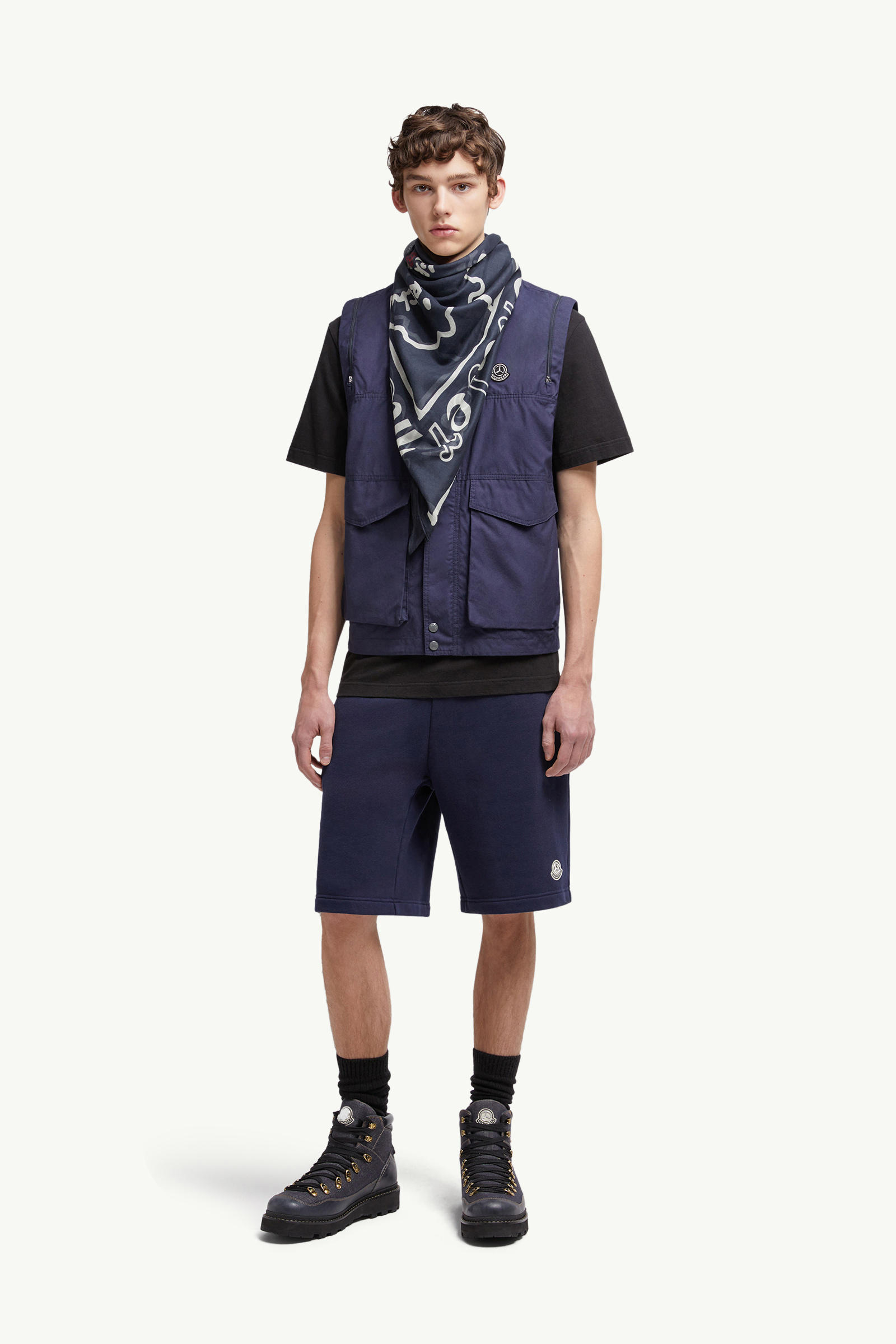 Moncler x Mercedes-Benz by NIGO Cotton Shorts Men Navy Blue Moncler 0