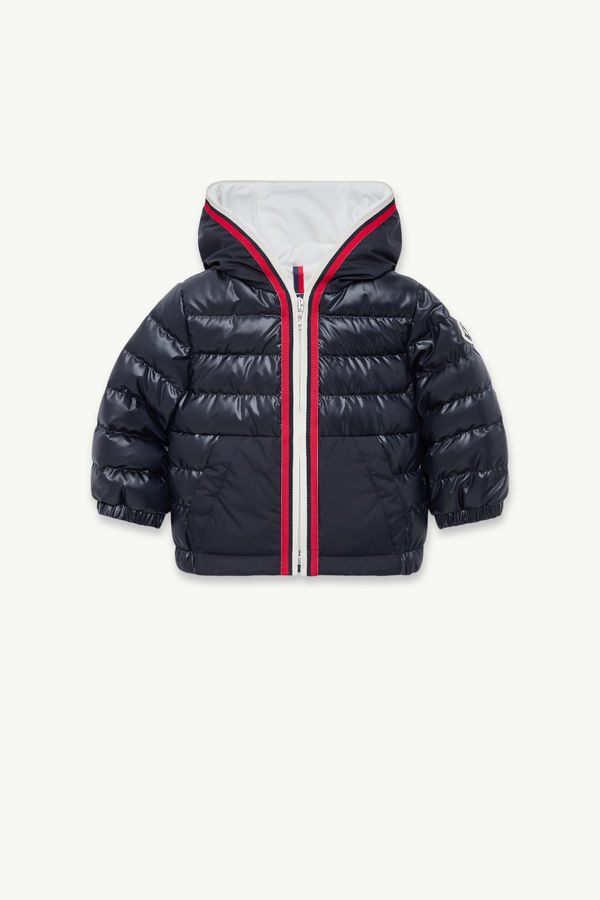 Klaas Hooded Down Jacket Boy Navy Blue Moncler 0