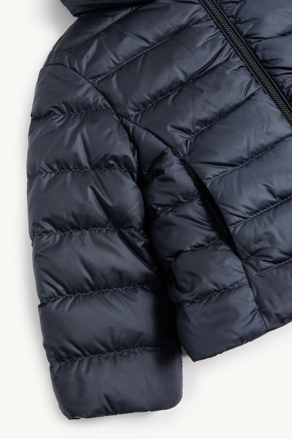 Ige Hooded Down Jacket Girl Navy Blue Moncler 3