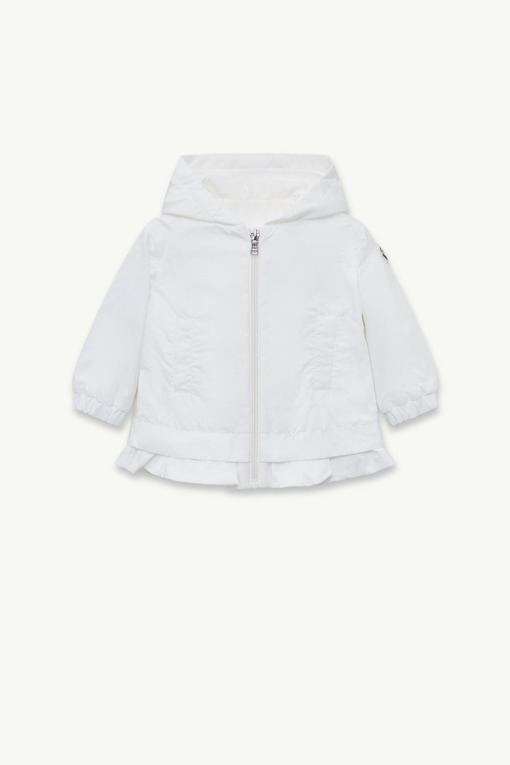 Dana Hooded Jacket Girl White Moncler 0