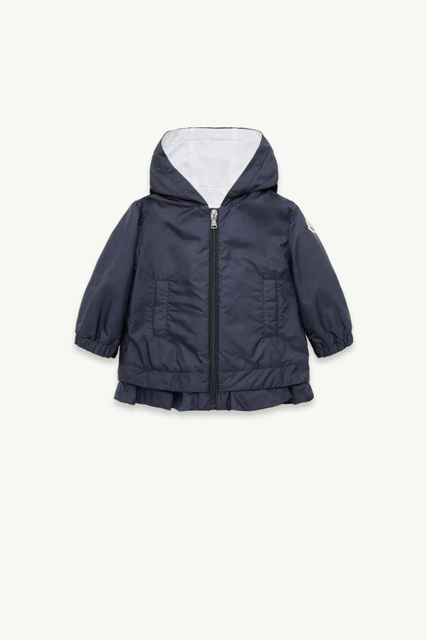 Dana Hooded Jacket Girl Navy Blue Moncler 0