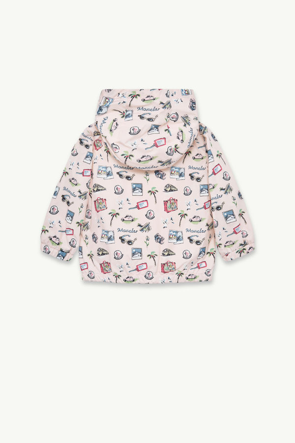Hilda Printed Hooded Jacket Girl Beige Moncler 2