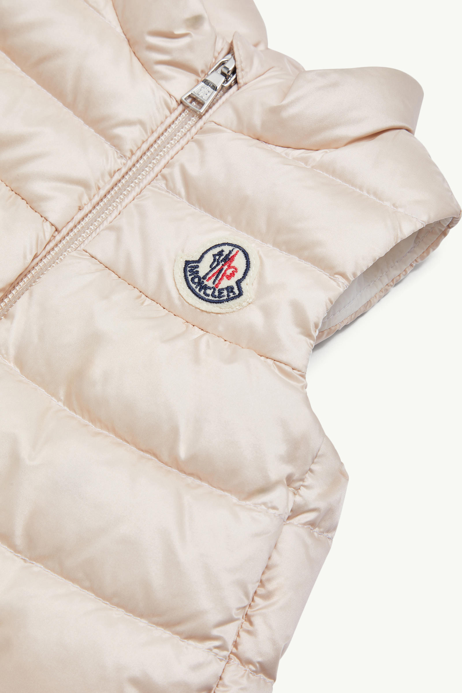 Gilet imbottito in piuma Hiva Bambina Rosa Chiaro Moncler 2