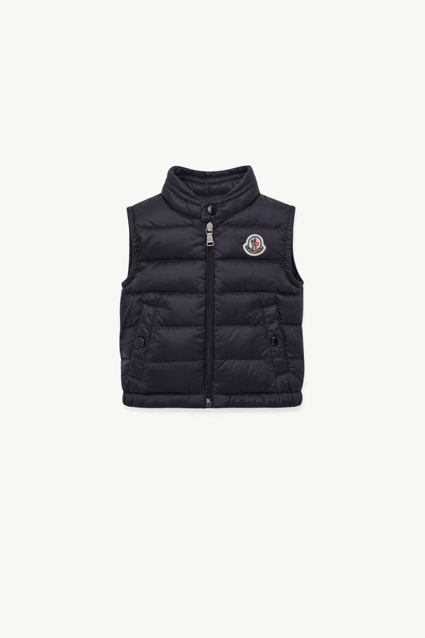 New Amaury Packable Down gilet Boy Night Blue Moncler 0