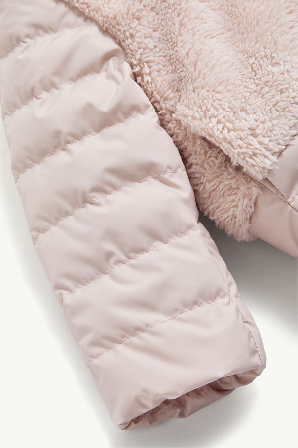 Jerima Hooded Teddy Down Jacket Girl Light Beige Moncler 3